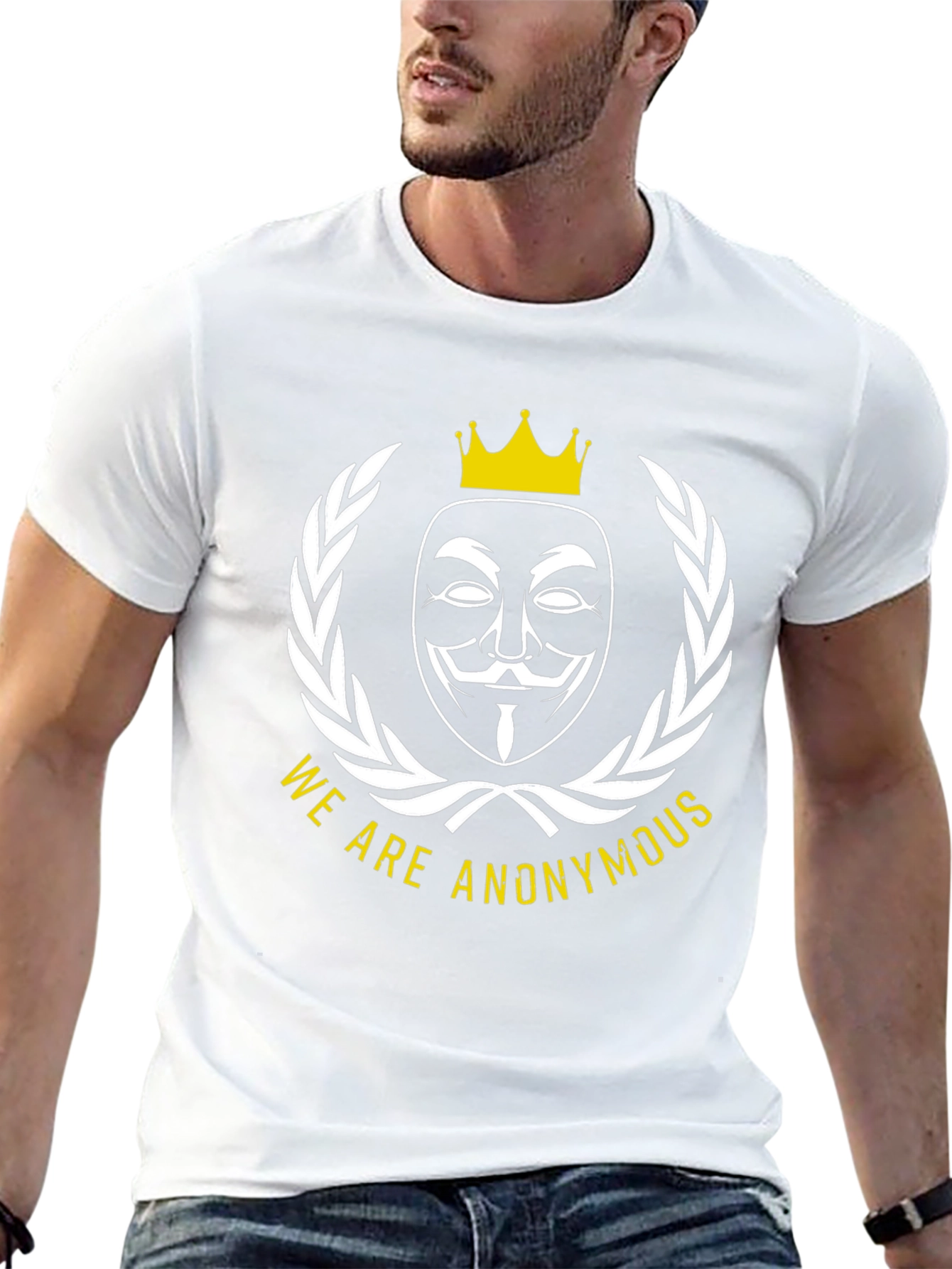 Anonymous Mask Crown T-Shirt - Statement Style!