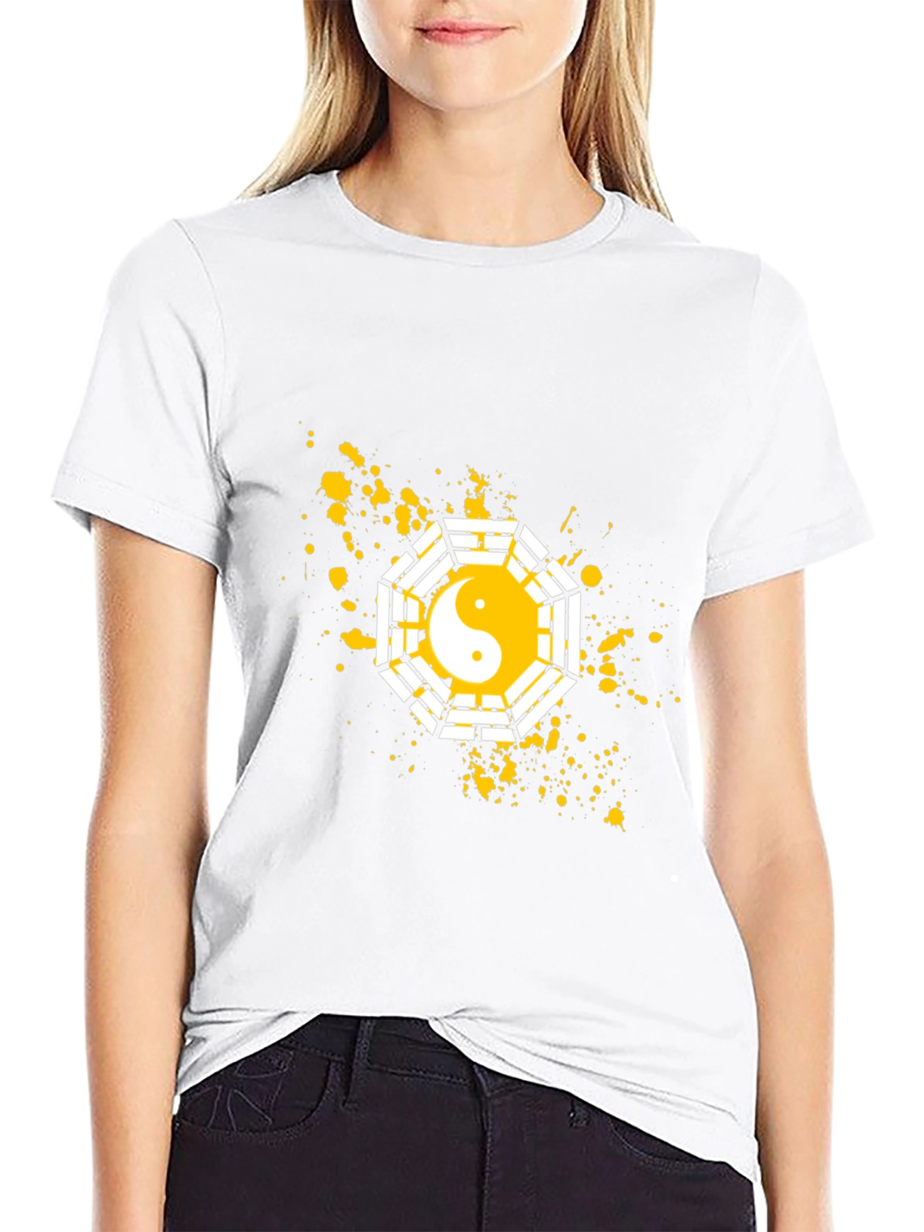 Yin Yang Bagua Graphic T-Shirt - Casual Cotton Tee