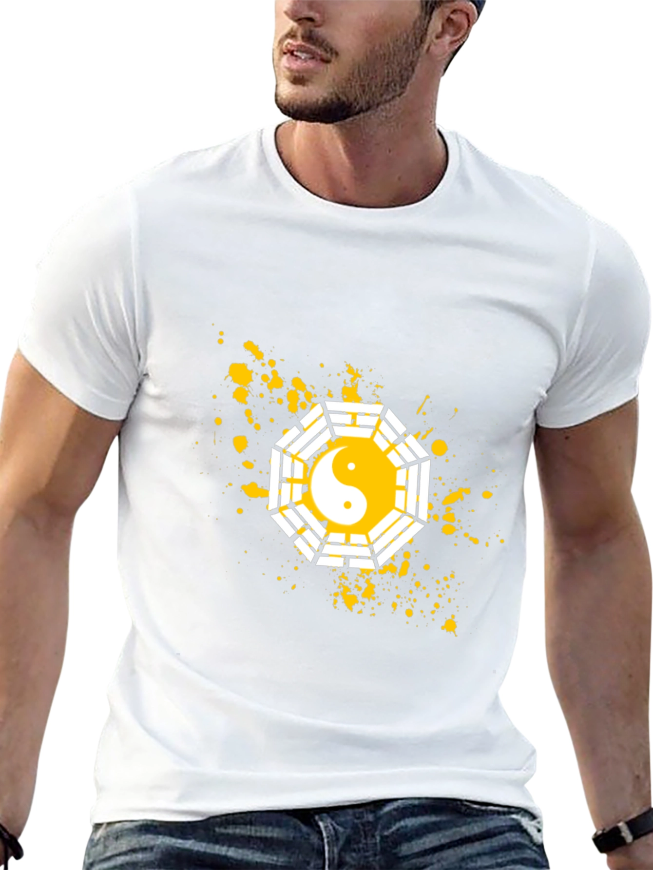 Yin Yang Bagua Graphic T-Shirt - Casual Cotton Tee