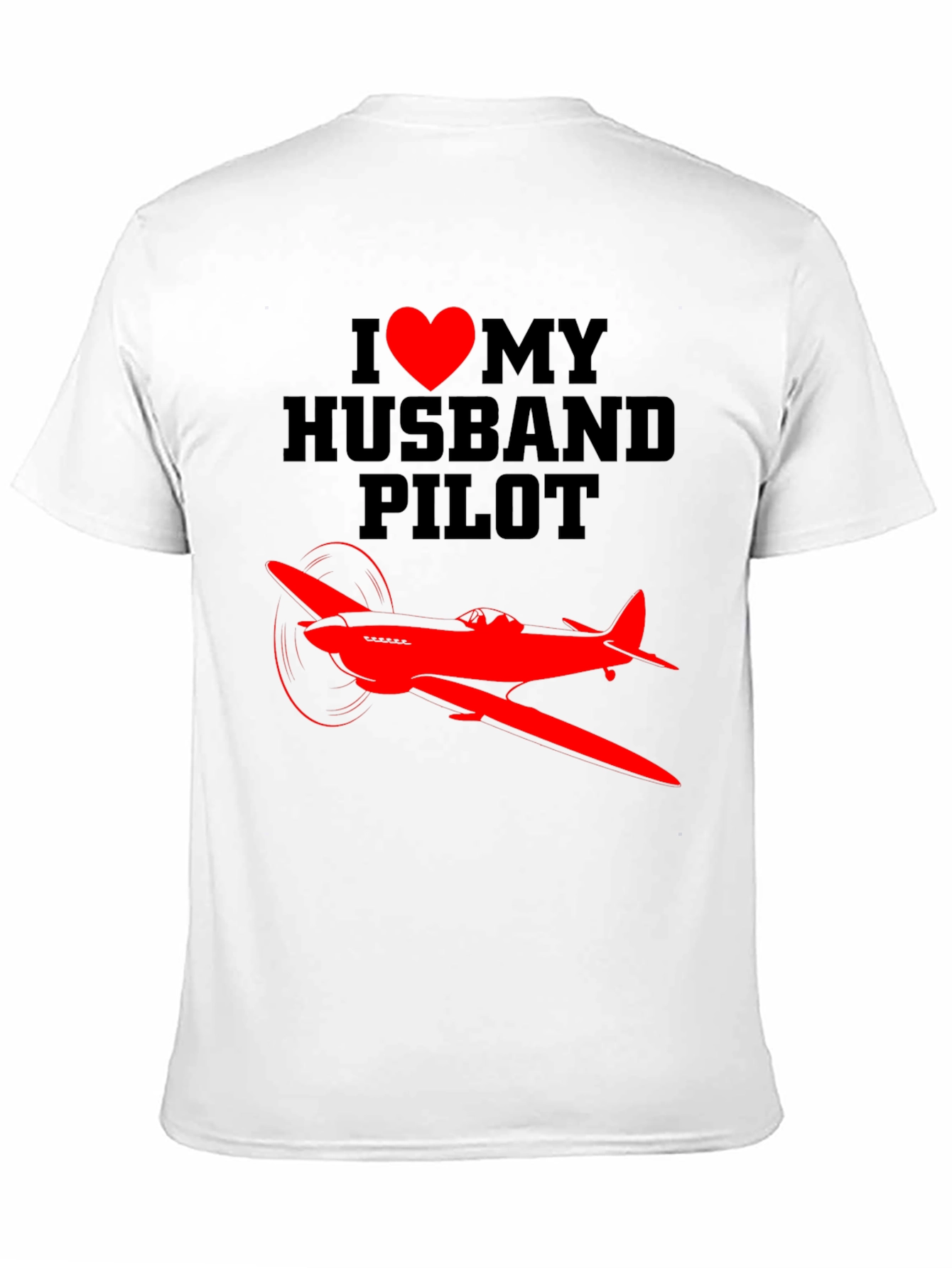 I Heart My Husband Pilot T-Shirt - Airplane Design