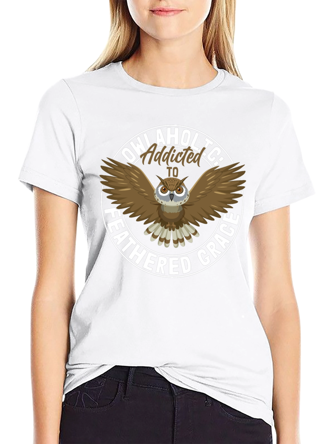 Owl Addict T-Shirt Feathered Grace