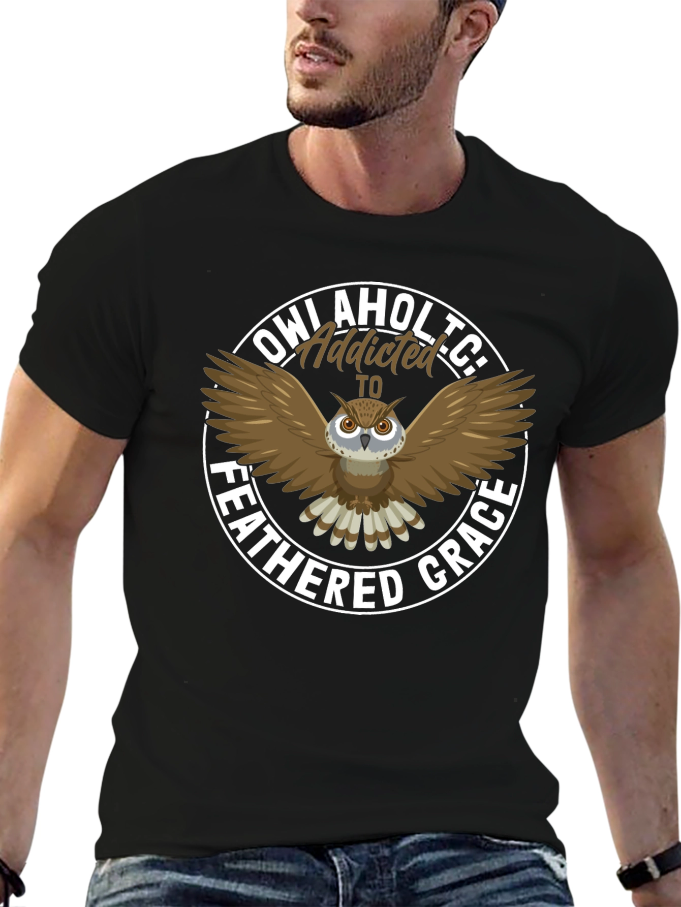 Owl Addict T-Shirt Feathered Grace