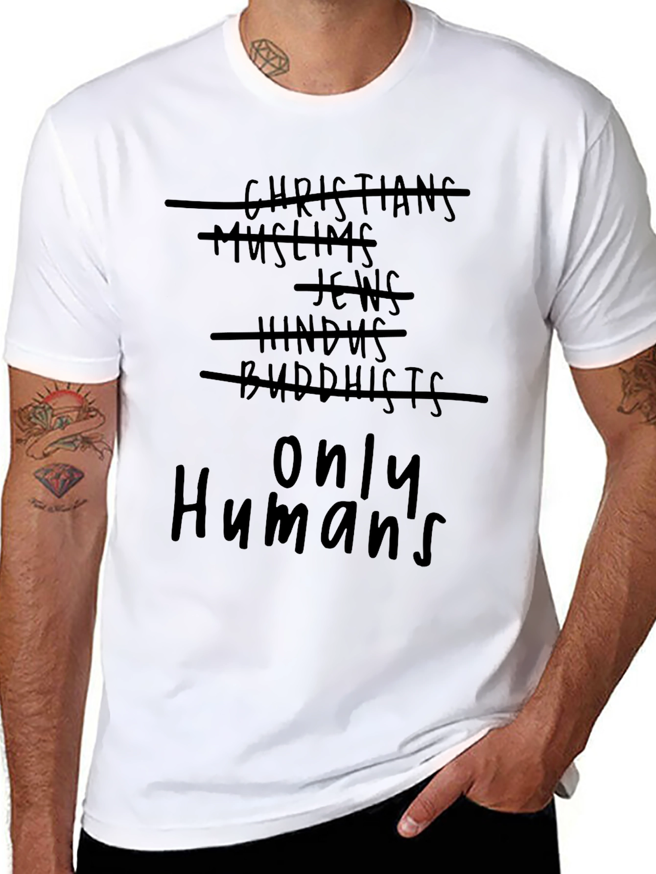Only Humans Black T-Shirt