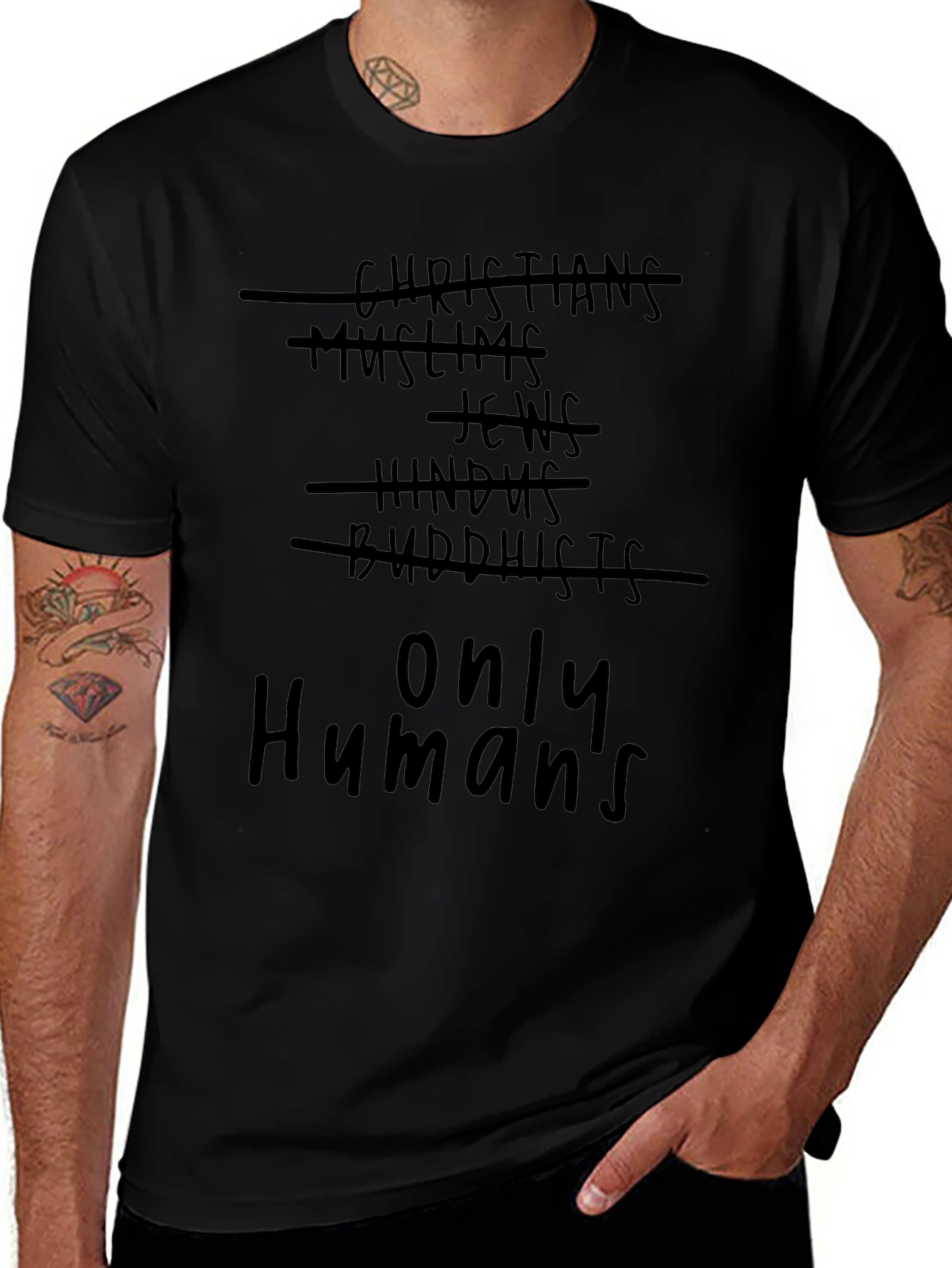 Only Humans Black T-Shirt