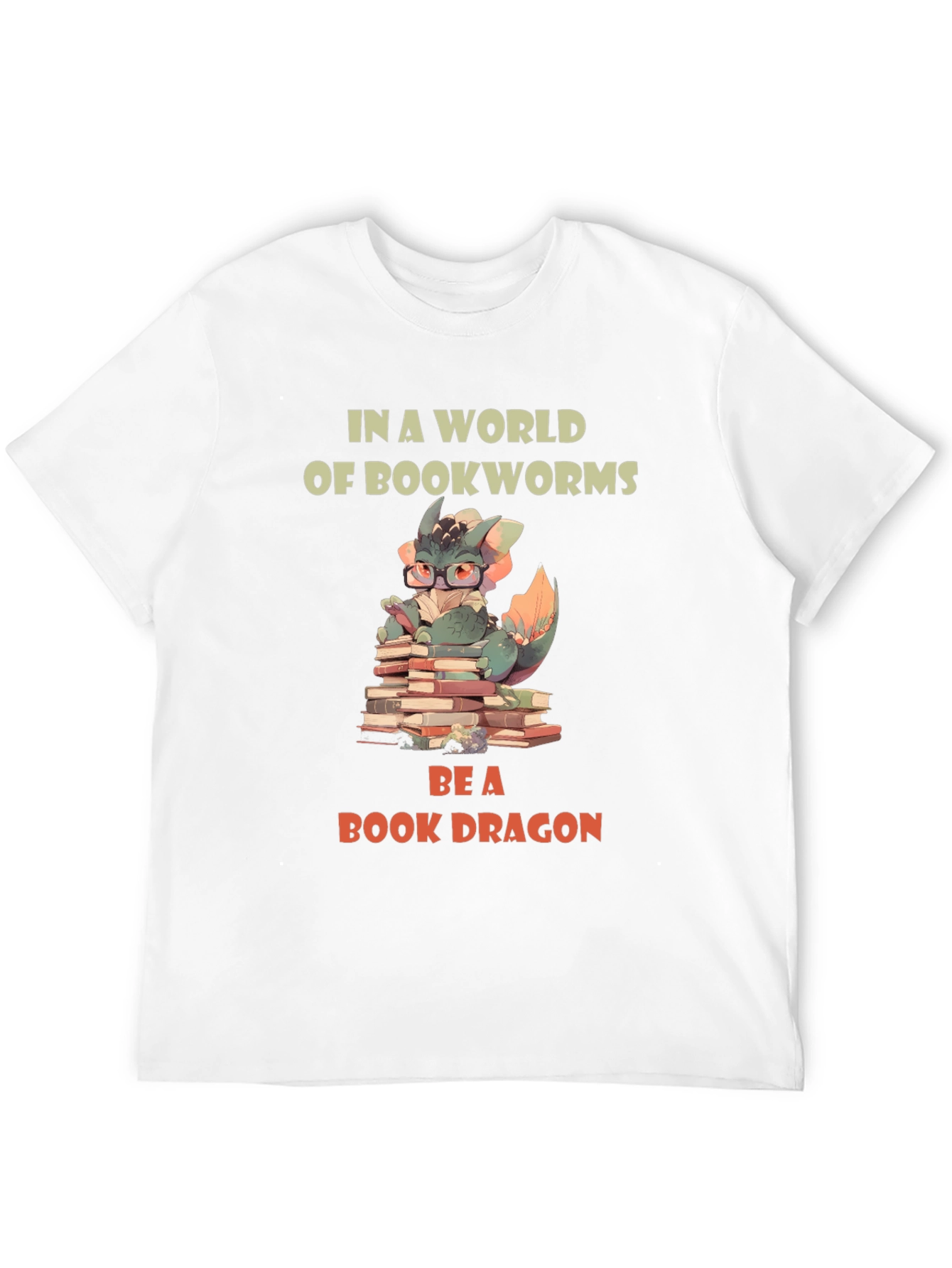 Book Dragon Graphic T-Shirt - Reading Lover Tee