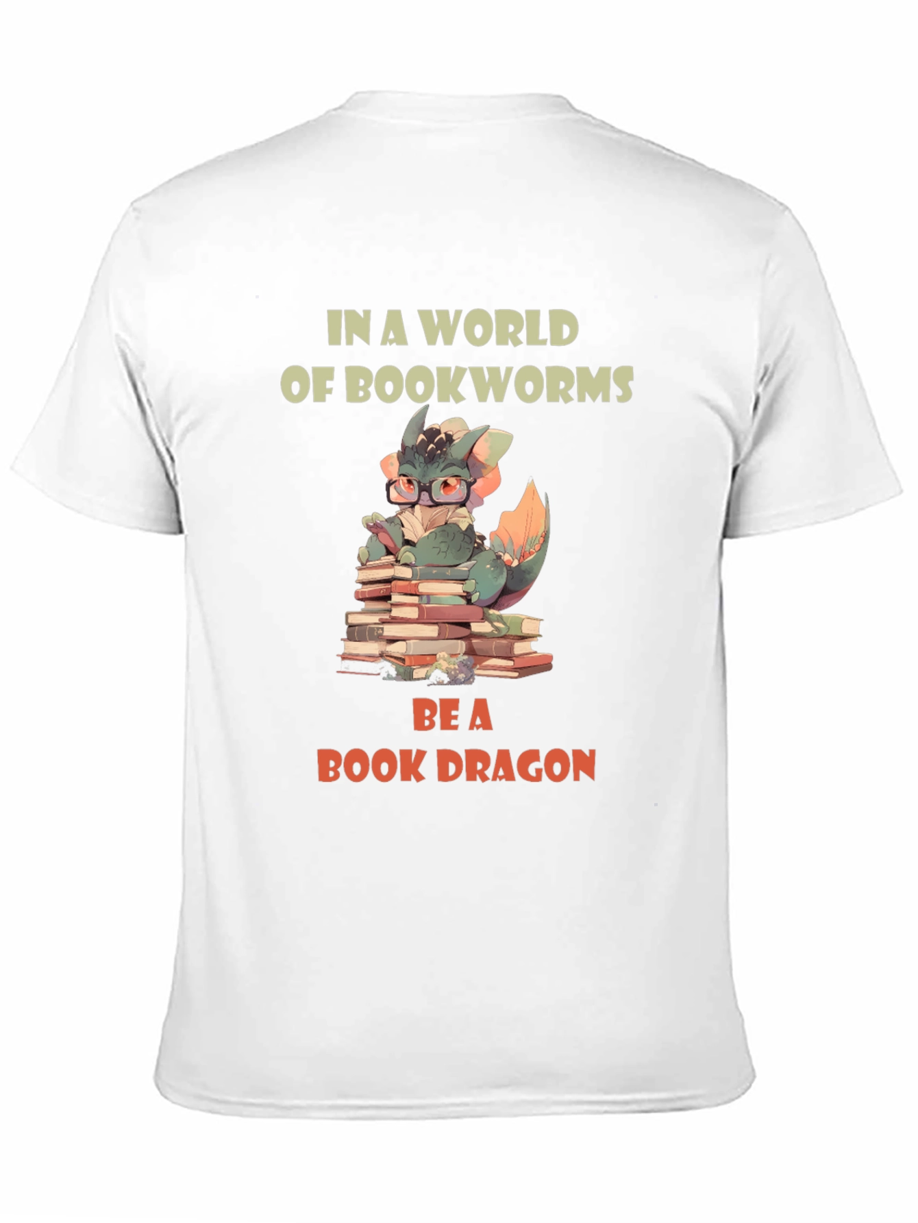 Book Dragon Graphic T-Shirt - Reading Lover Tee