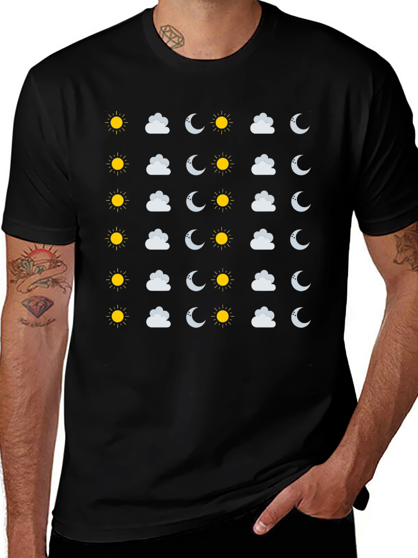 Weather Pattern Graphic Print Tee