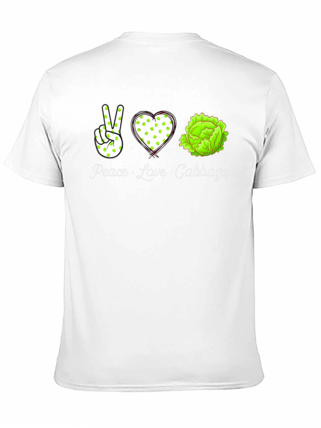 Peace Love Cabbage Graphic T-Shirt