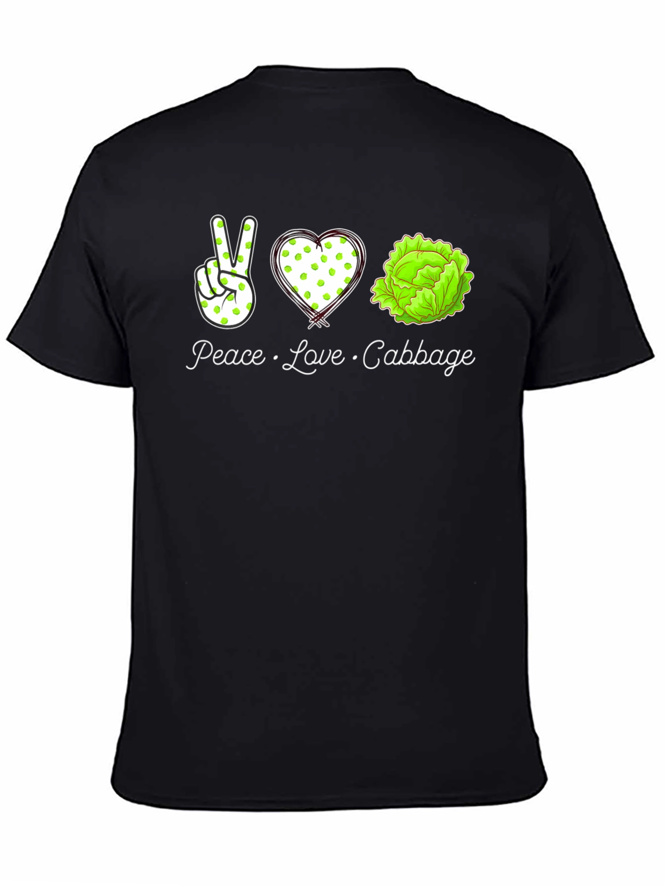 Peace Love Cabbage Graphic T-Shirt