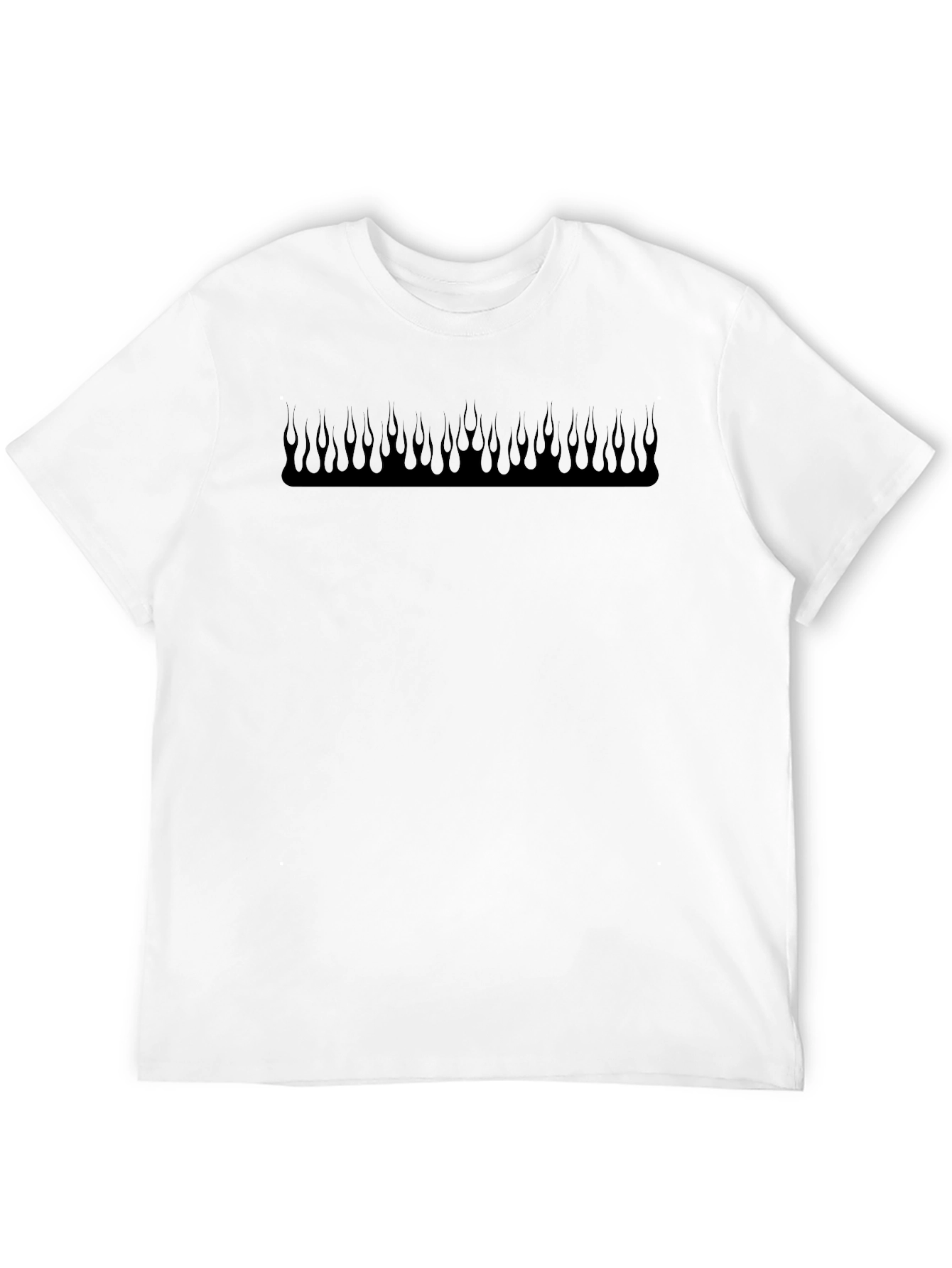 Mens Black Flame Graphic Tee