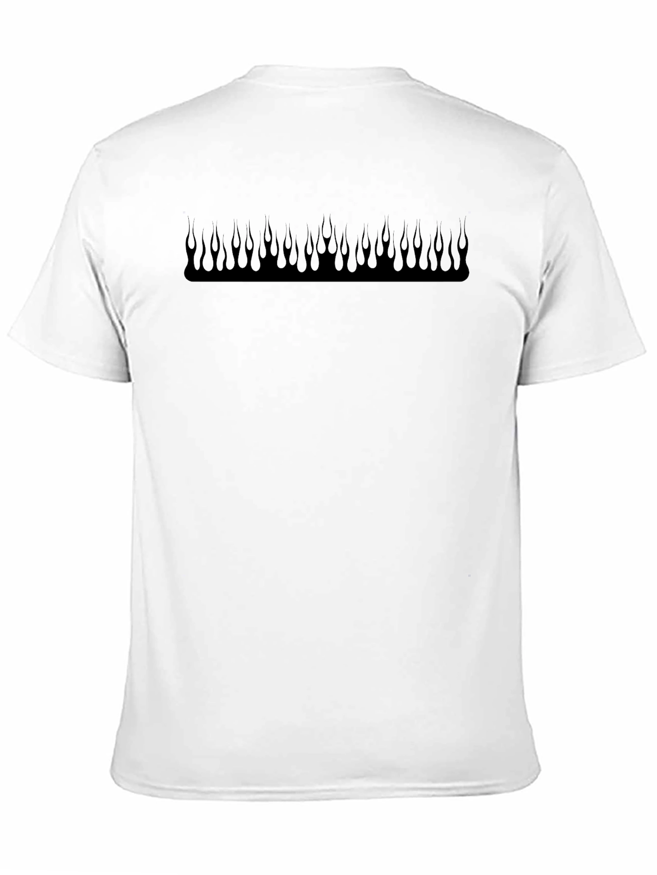 Mens Black Flame Graphic Tee