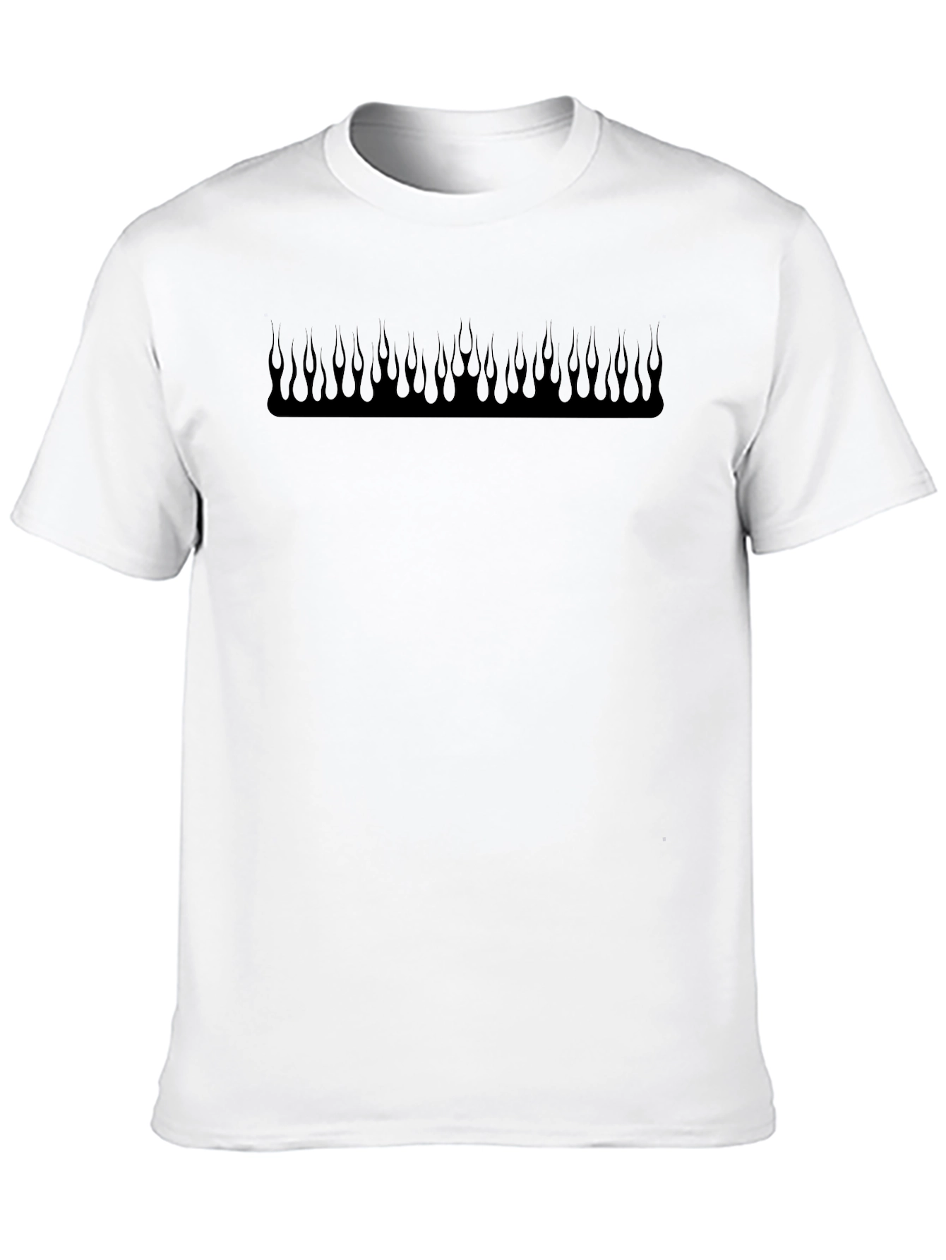 Mens Black Flame Graphic Tee