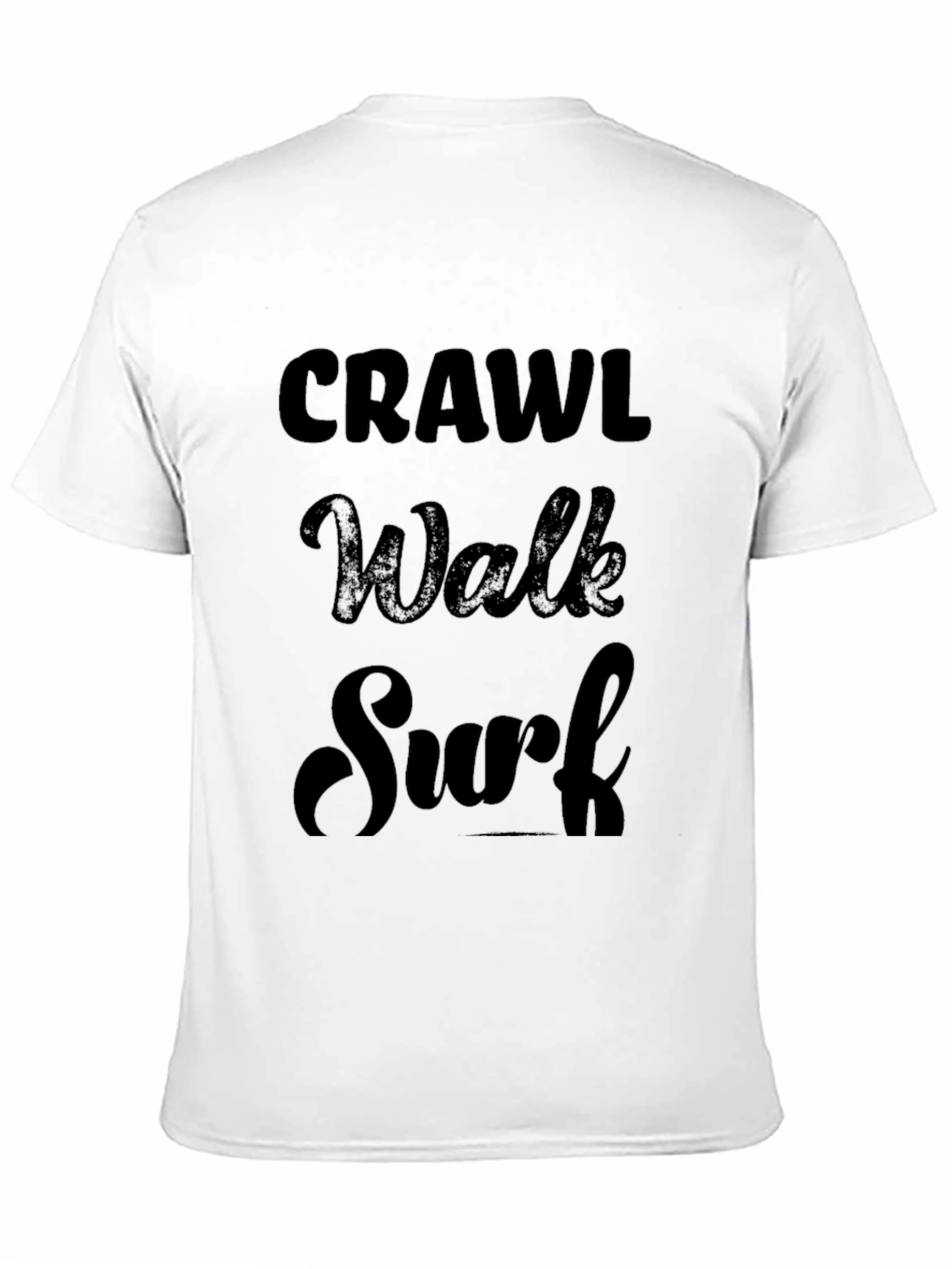 Crawl Walk Surf Black T-Shirt