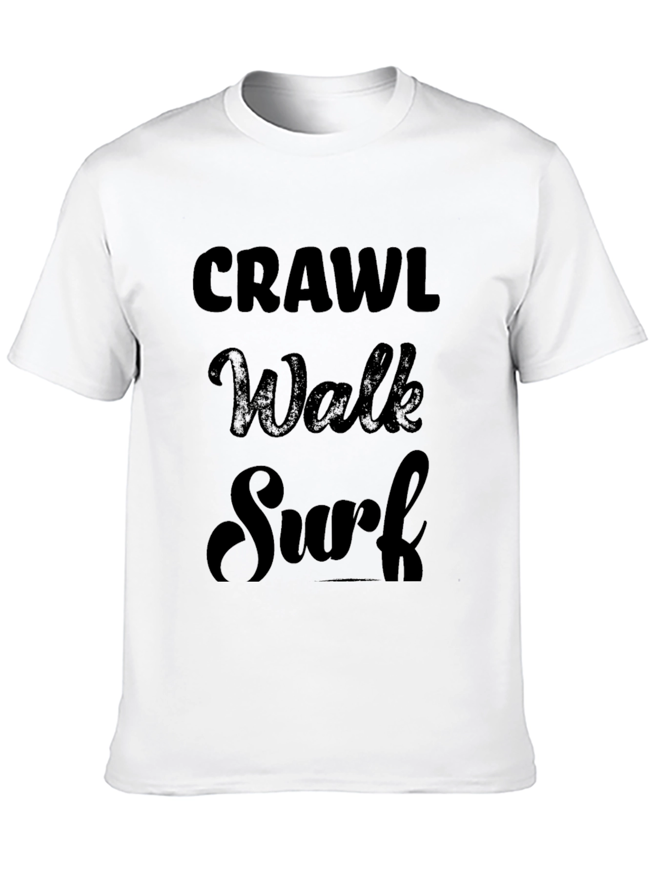 Crawl Walk Surf Black T-Shirt