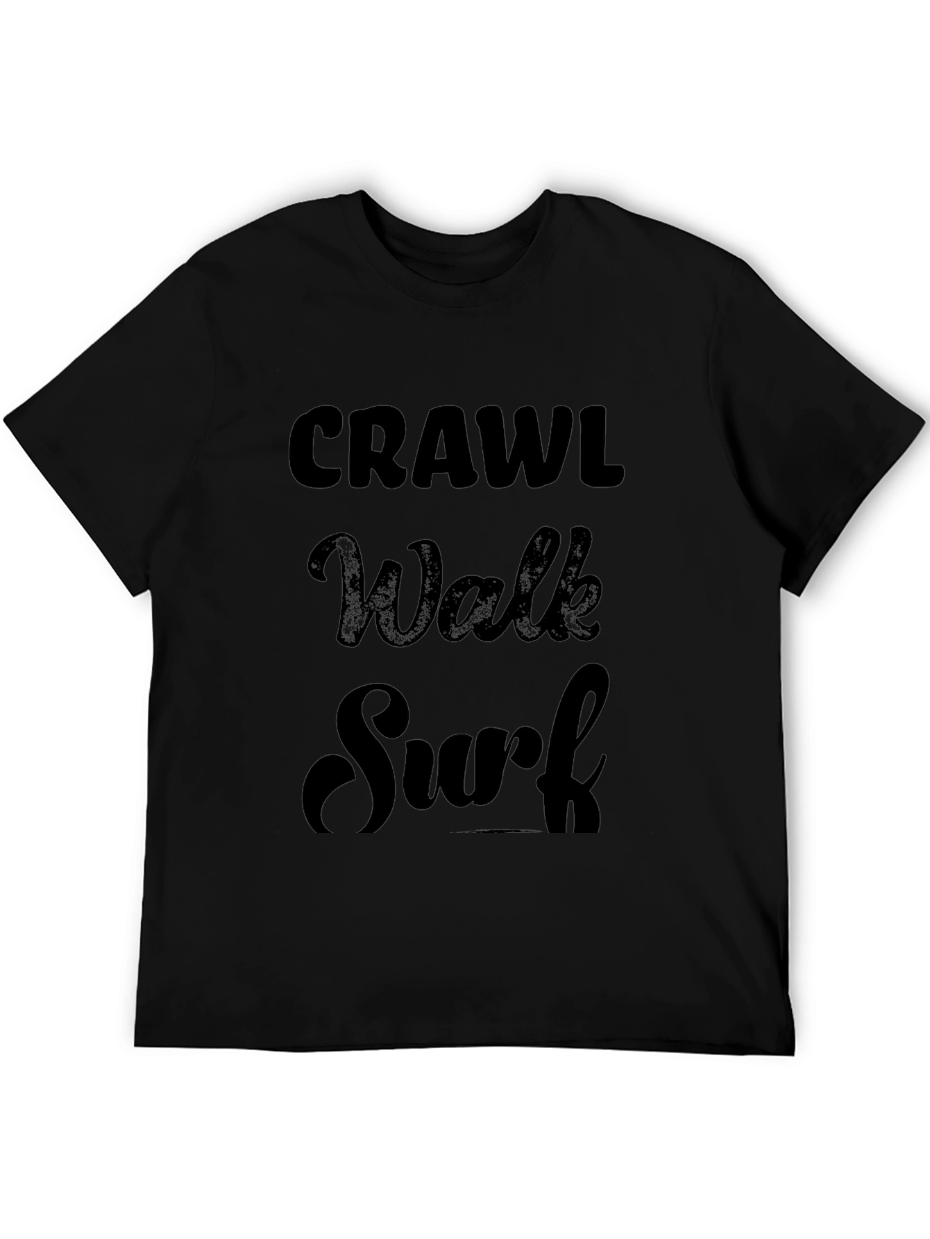 Crawl Walk Surf Black T-Shirt