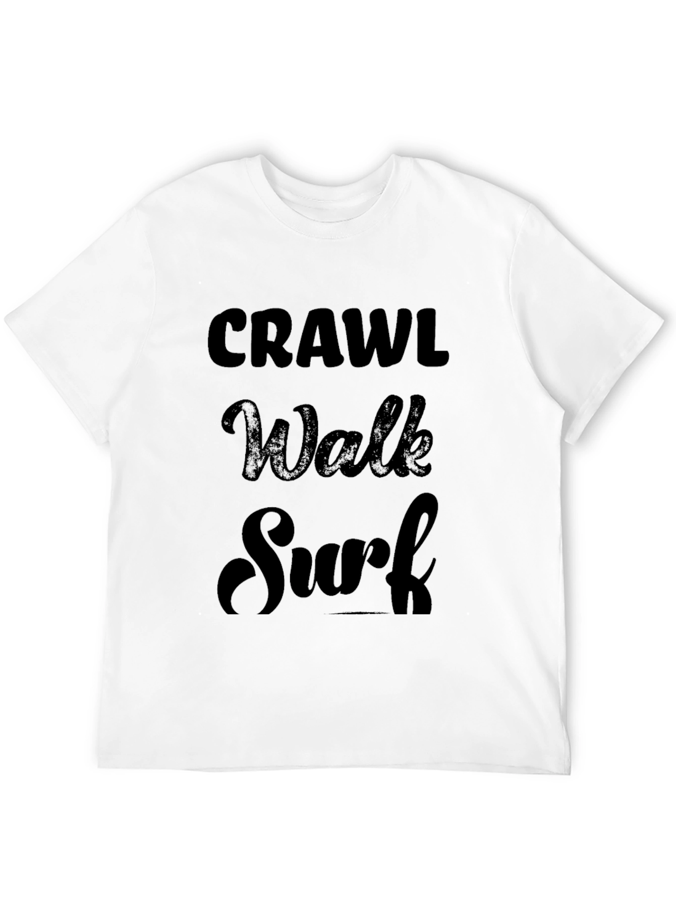 Crawl Walk Surf Black T-Shirt