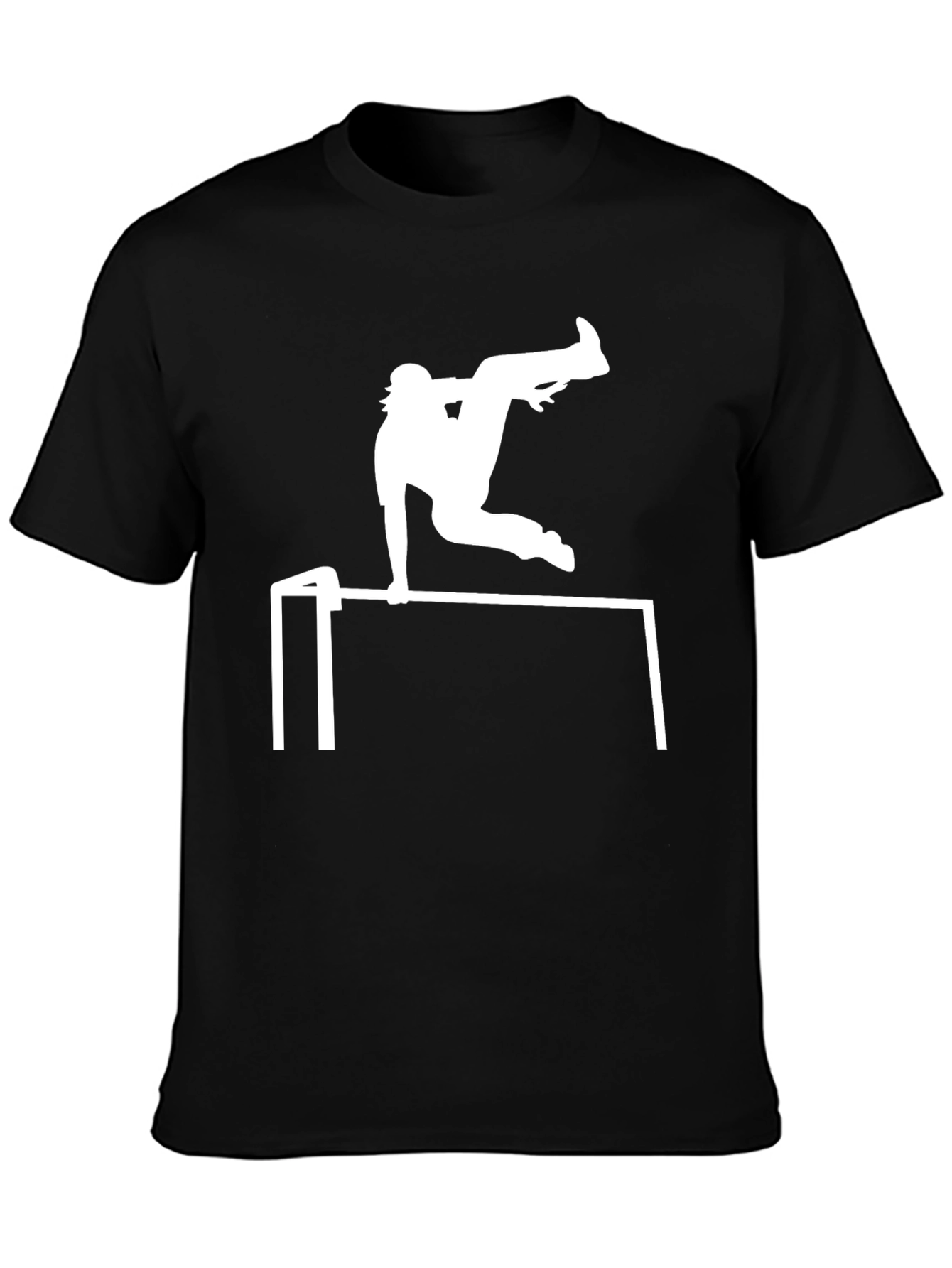Parkour T-Shirt: Black Tee with White Graphic
