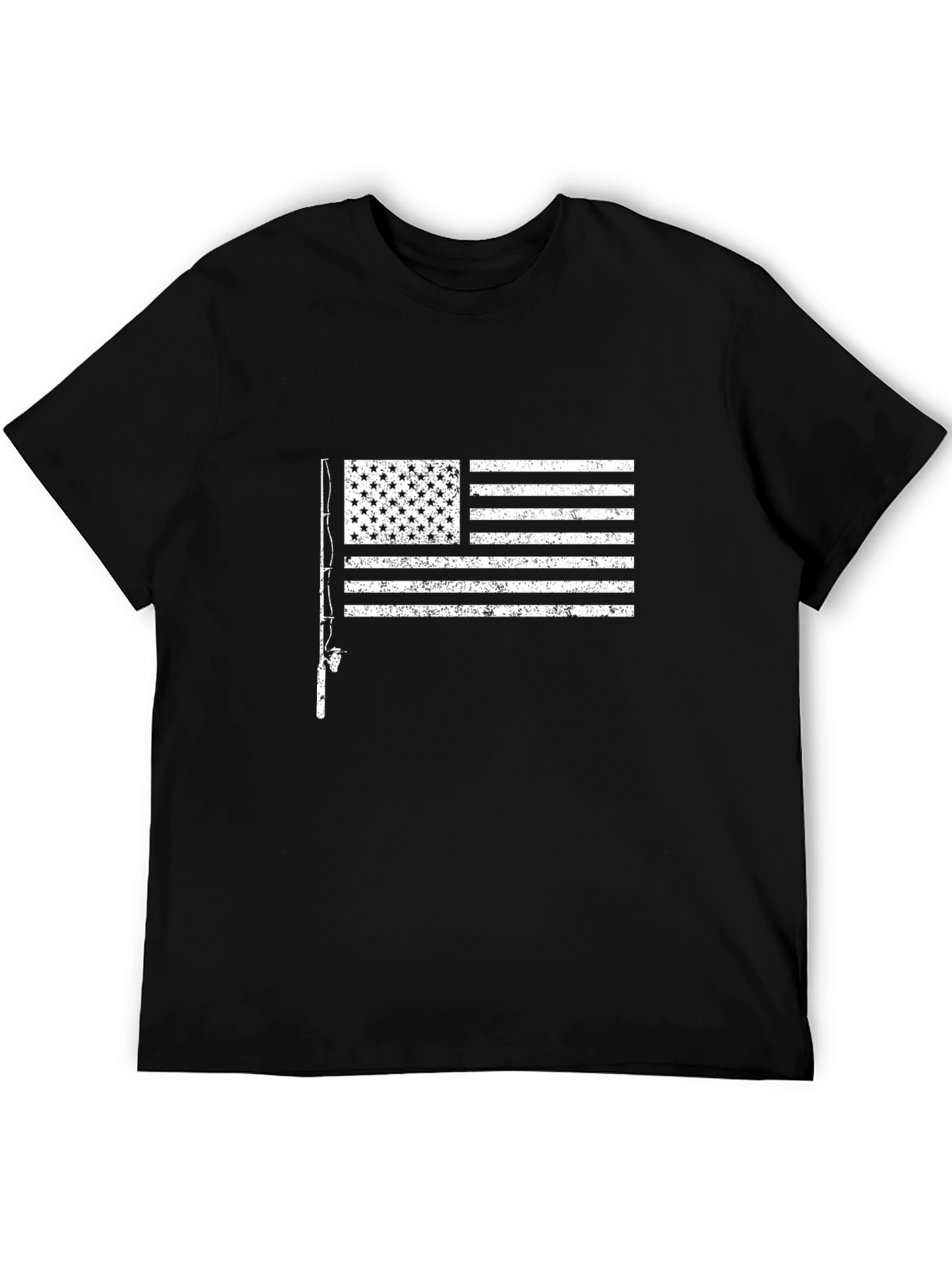 Fishing Flag Graphic T-Shirt - USA Pride