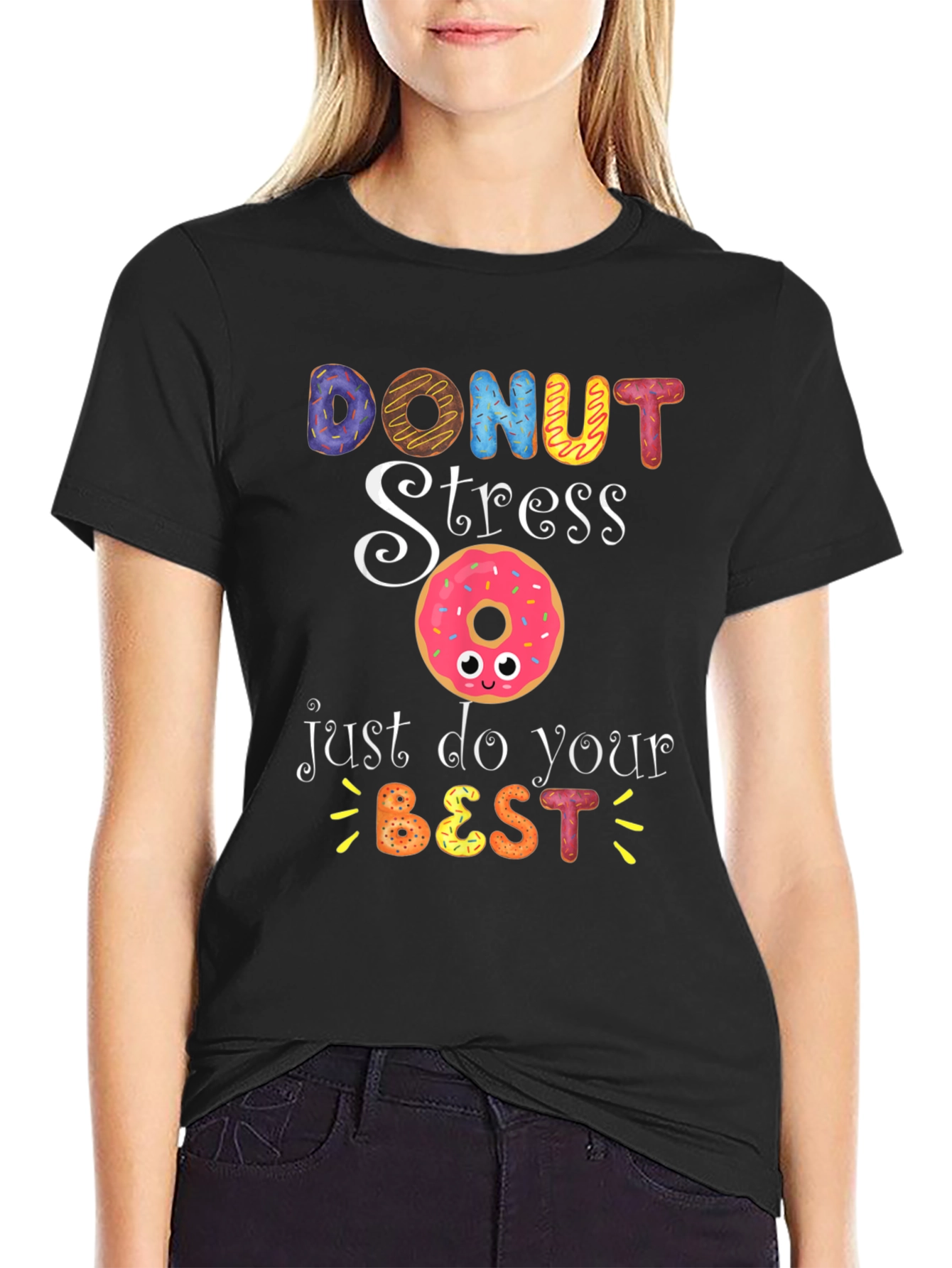 Donut Stress T-Shirt: Sweet Motivational Tee
