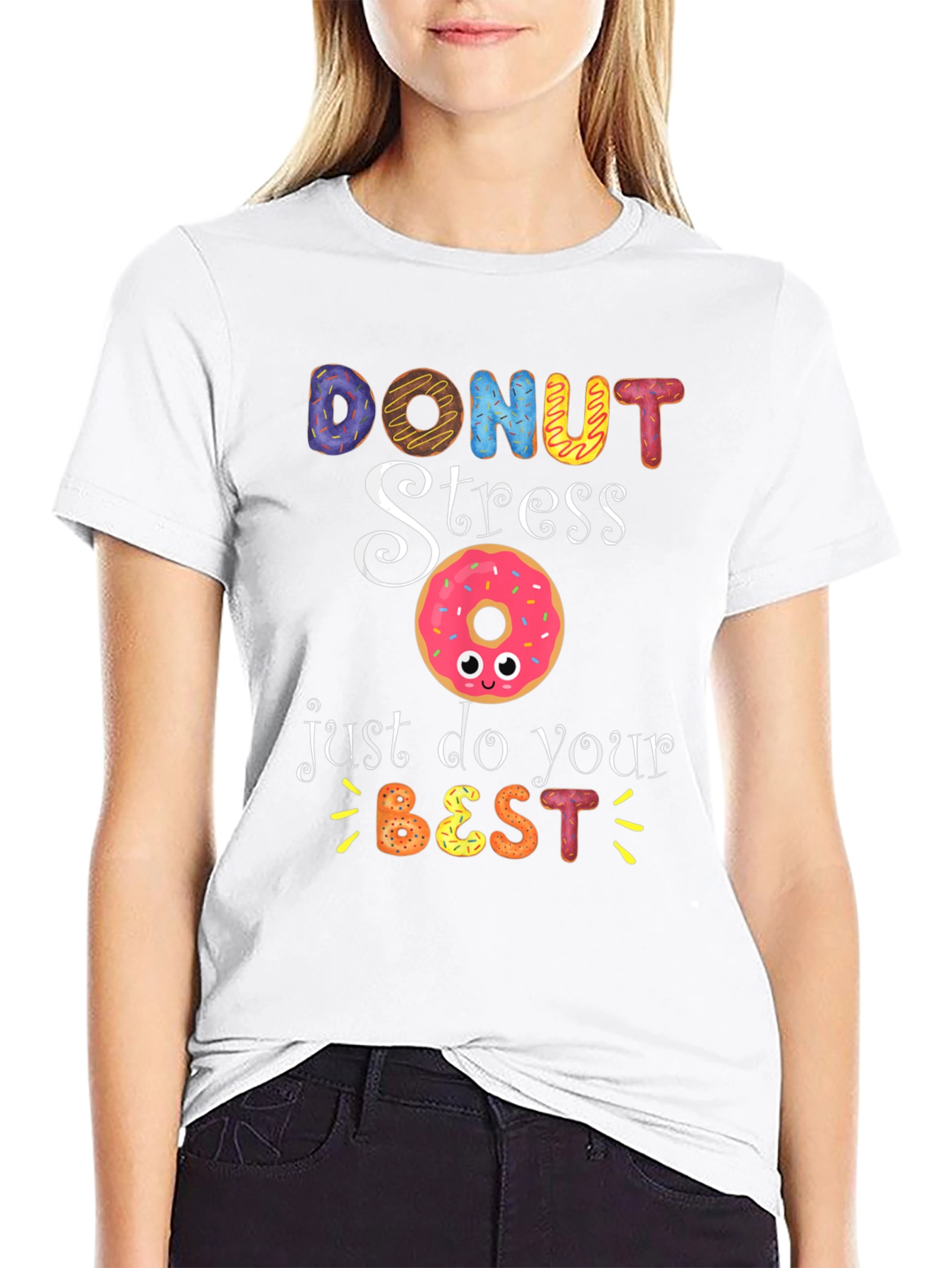Donut Stress T-Shirt: Sweet Motivational Tee