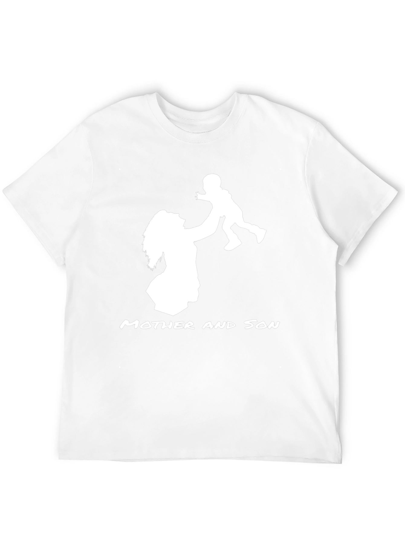 Mother and Son Graphic Print Black T-Shirt