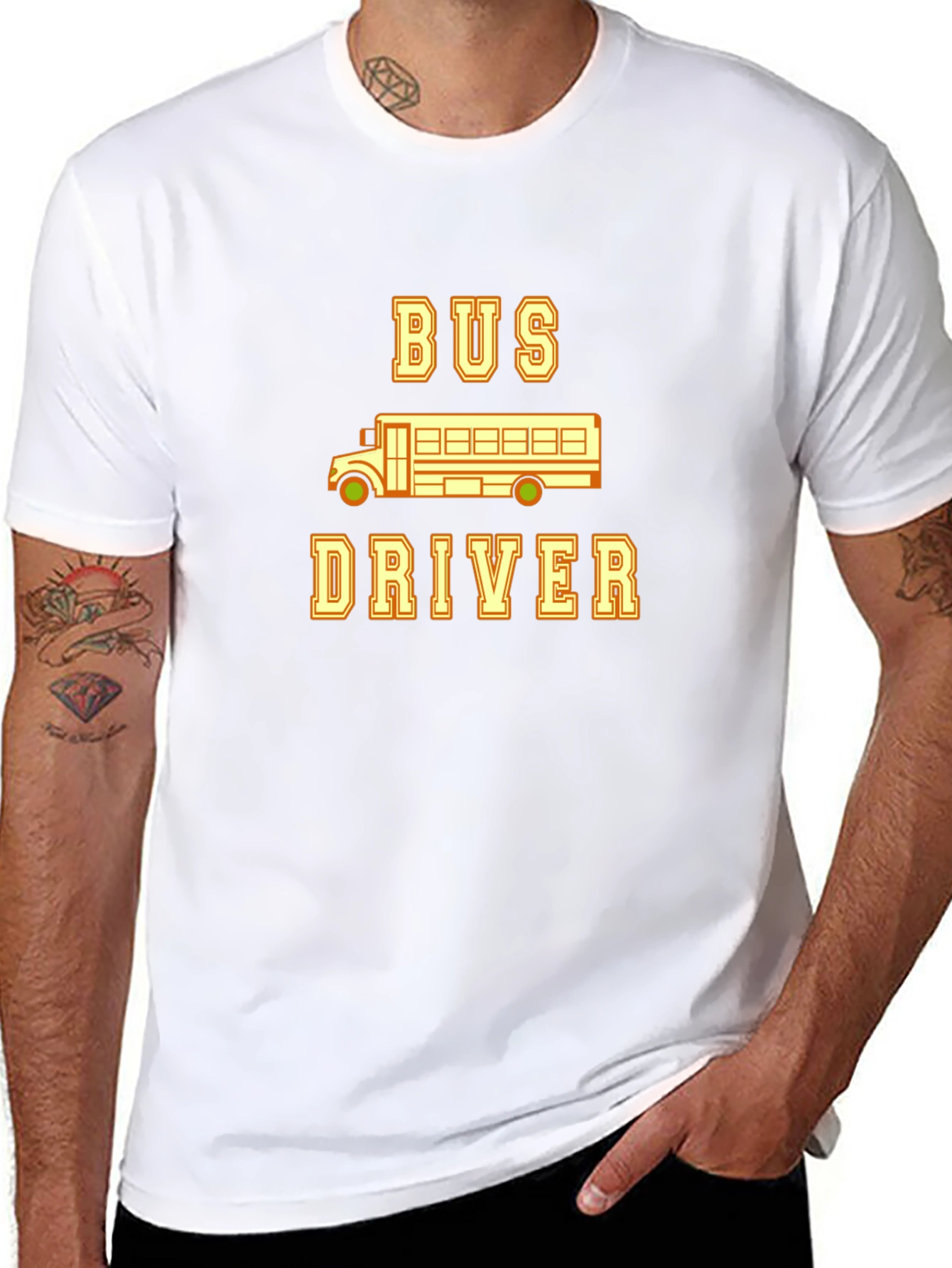Bus Driver Graphic T-Shirt - School Bus Tee