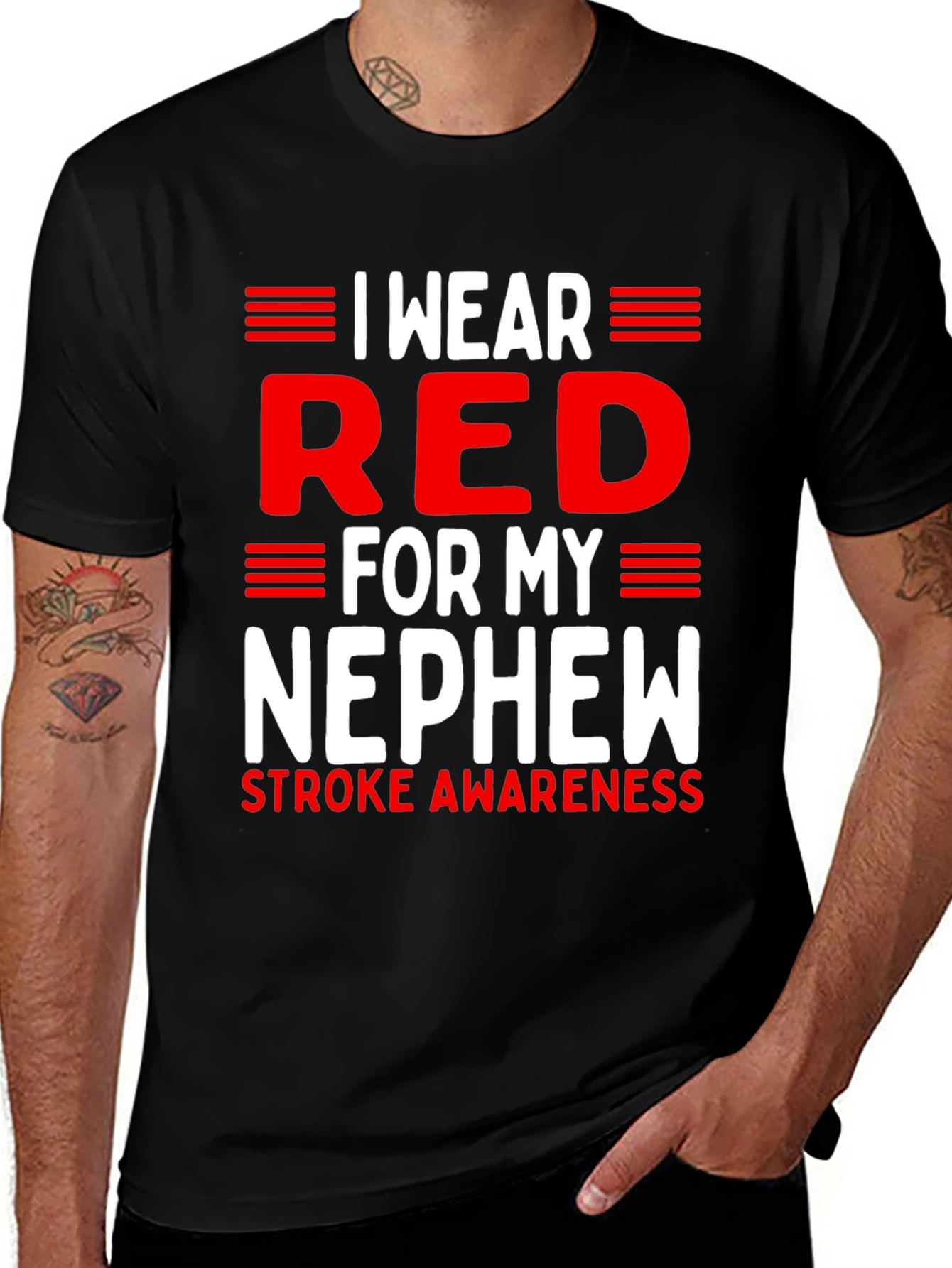 Red for My Nephew Stroke Awareness T-Shirt