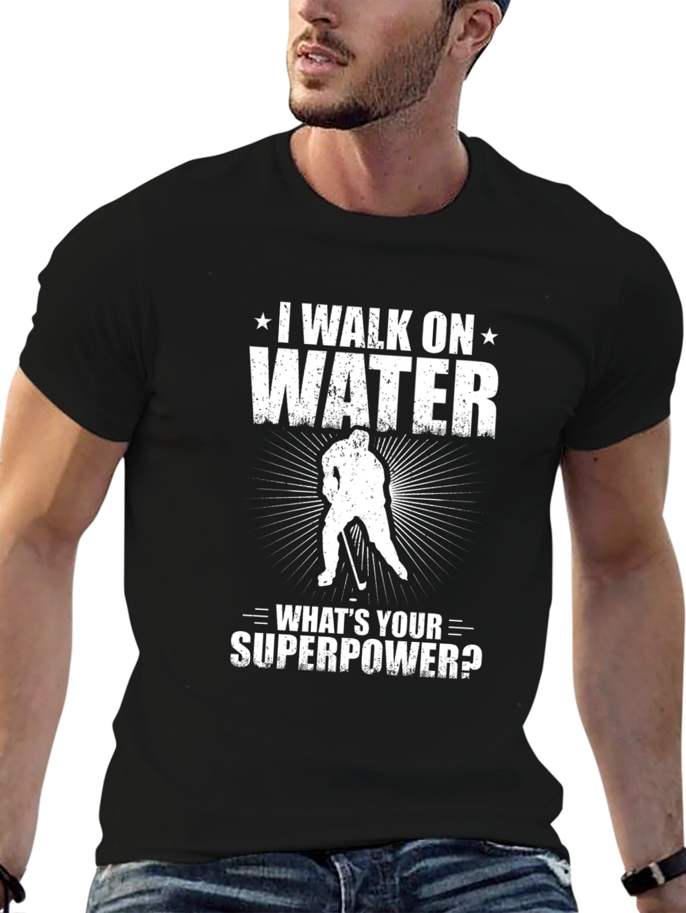 I Walk On Water Hockey T-Shirt