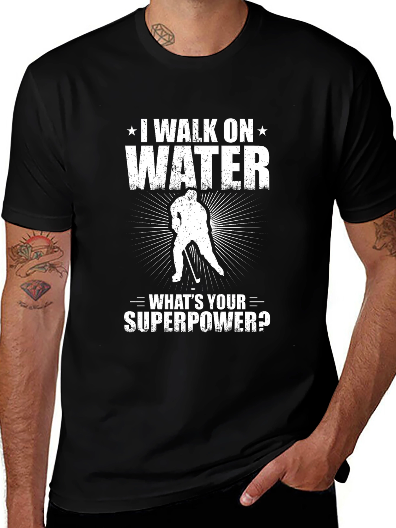 I Walk On Water Hockey T-Shirt