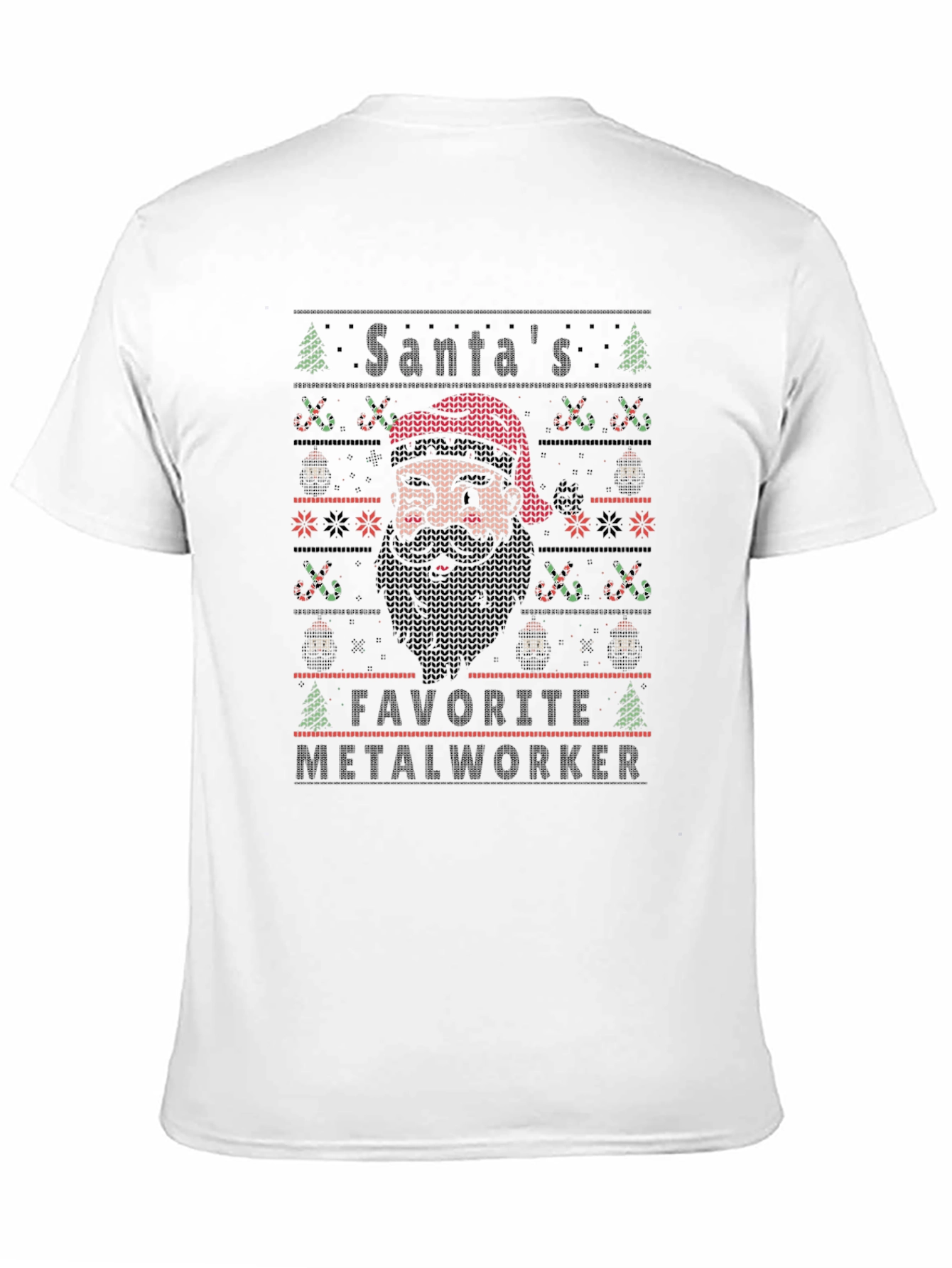 Santas Favorite Metalworker Ugly Christmas T-Shirt