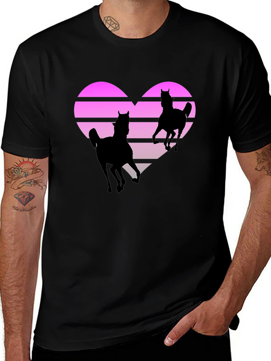 Retro Horse Heart Graphic Tee
