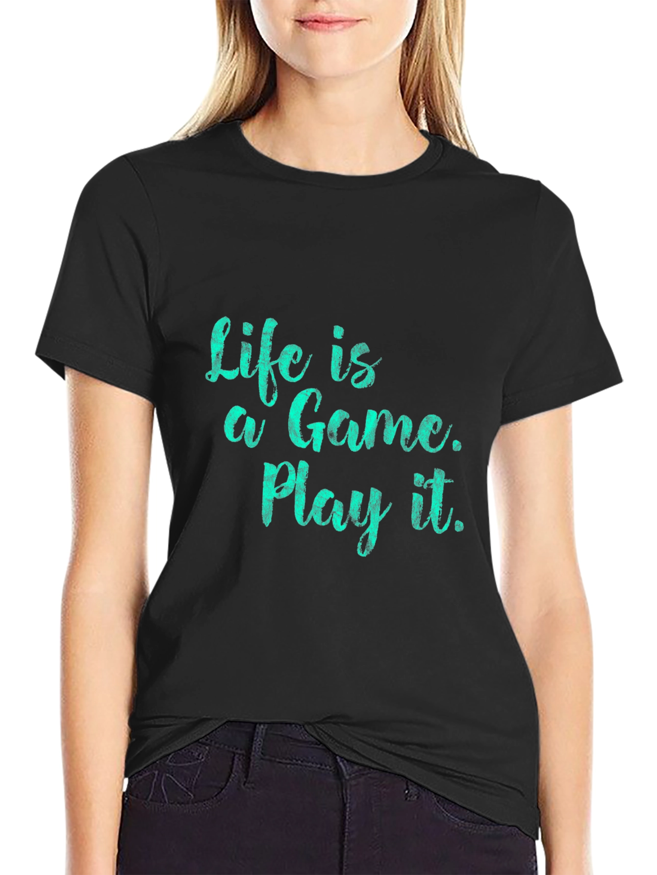 Life is a Game Black T-Shirt