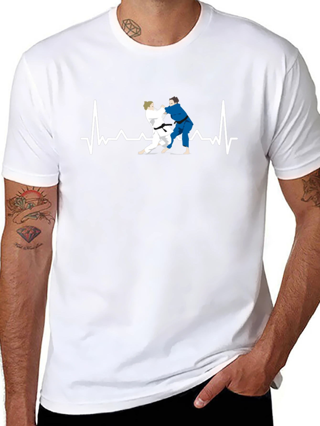 Judo Heartbeat T-Shirt - Martial Arts Graphic Tee