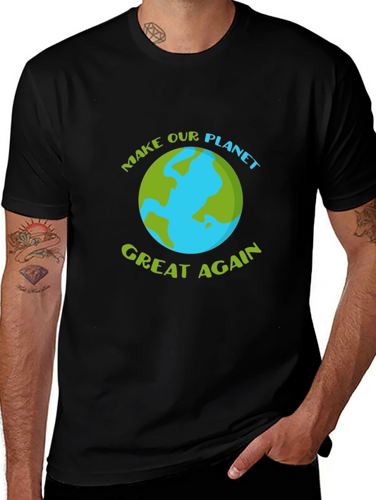 Planet Earth Graphic Tee - Make Our Planet Great Again