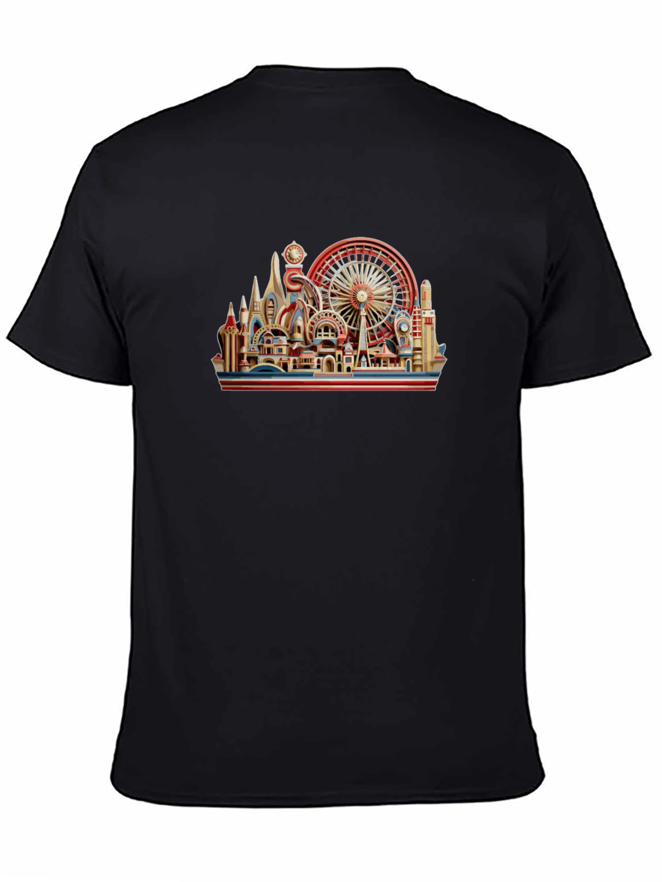 Architectural Landmark Graphic Black T-Shirt