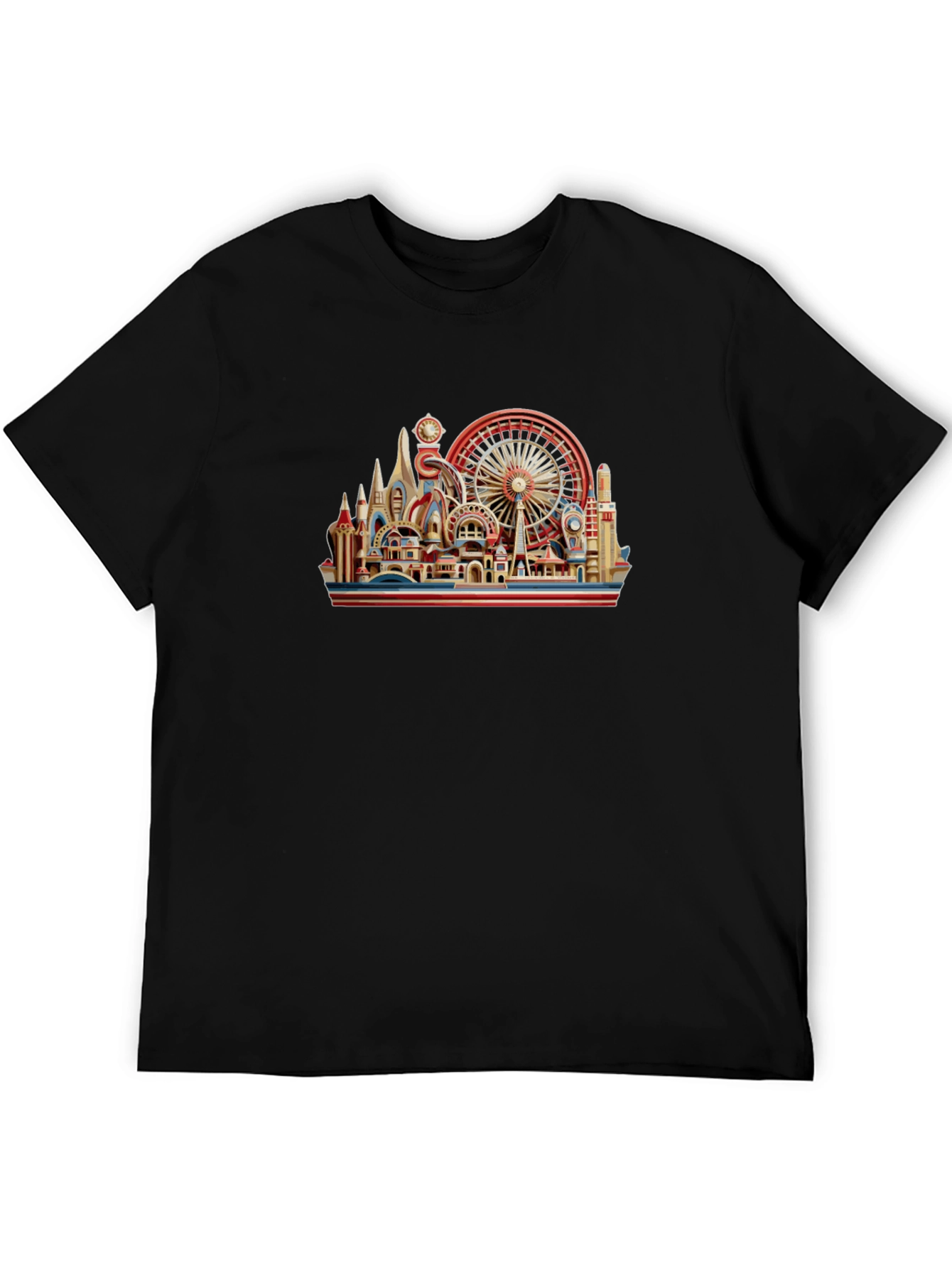 Architectural Landmark Graphic Black T-Shirt