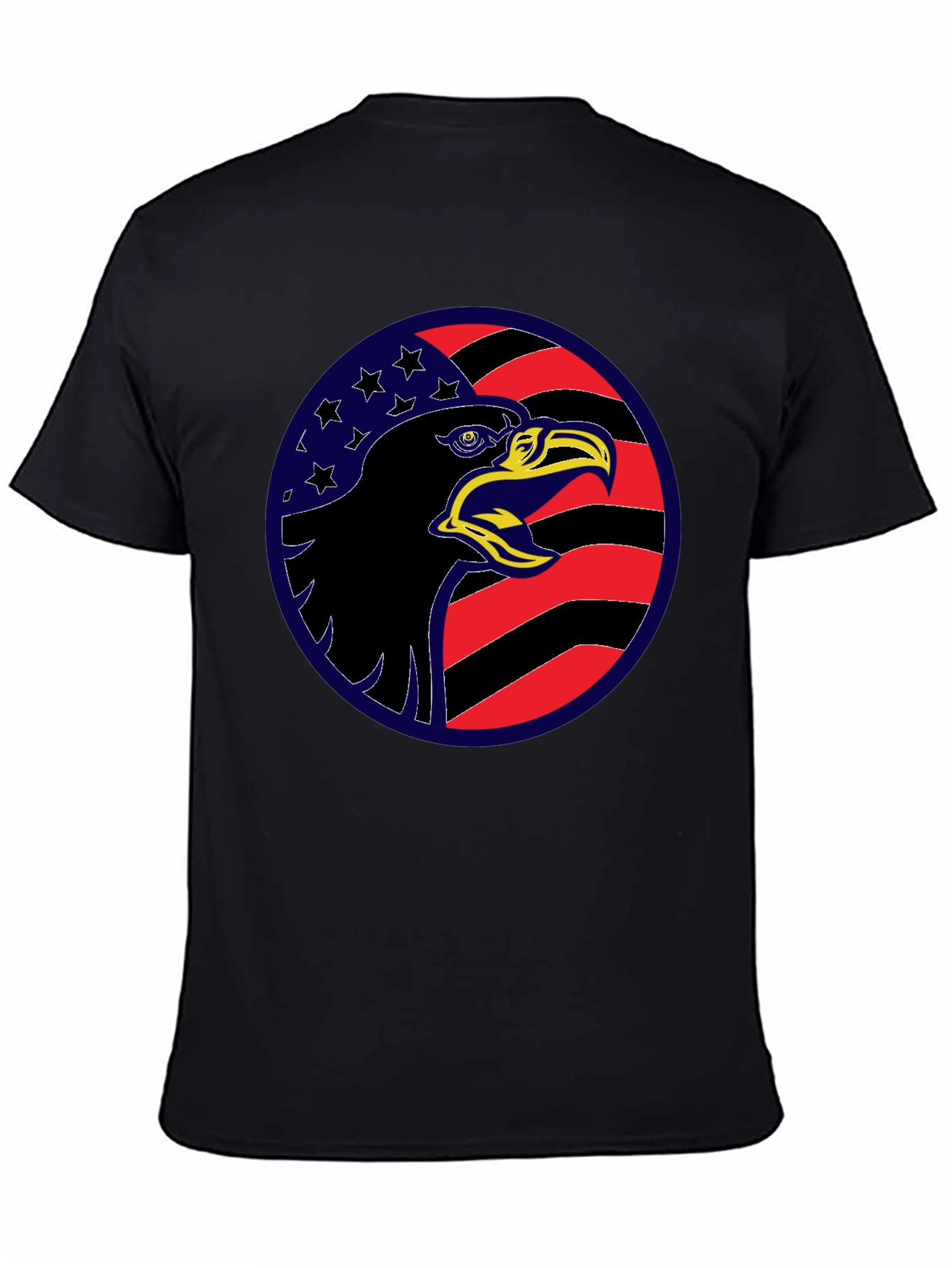 Eagle USA Flag Graphic Black T-Shirt