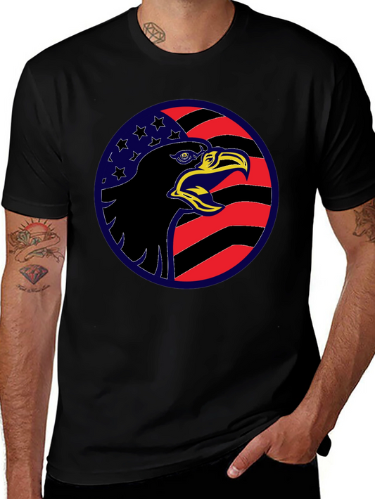 Eagle USA Flag Graphic Black T-Shirt