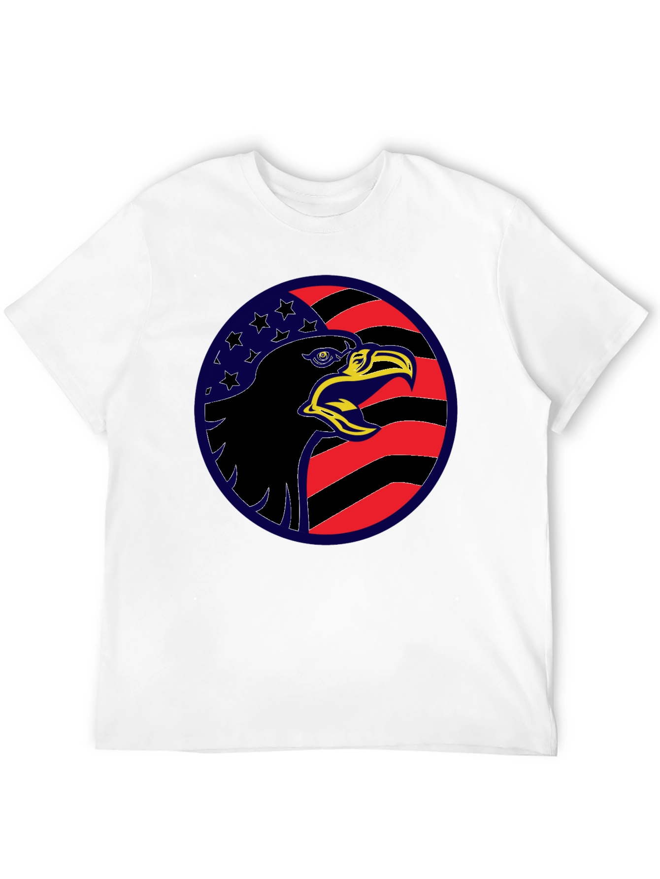 Eagle USA Flag Graphic Black T-Shirt
