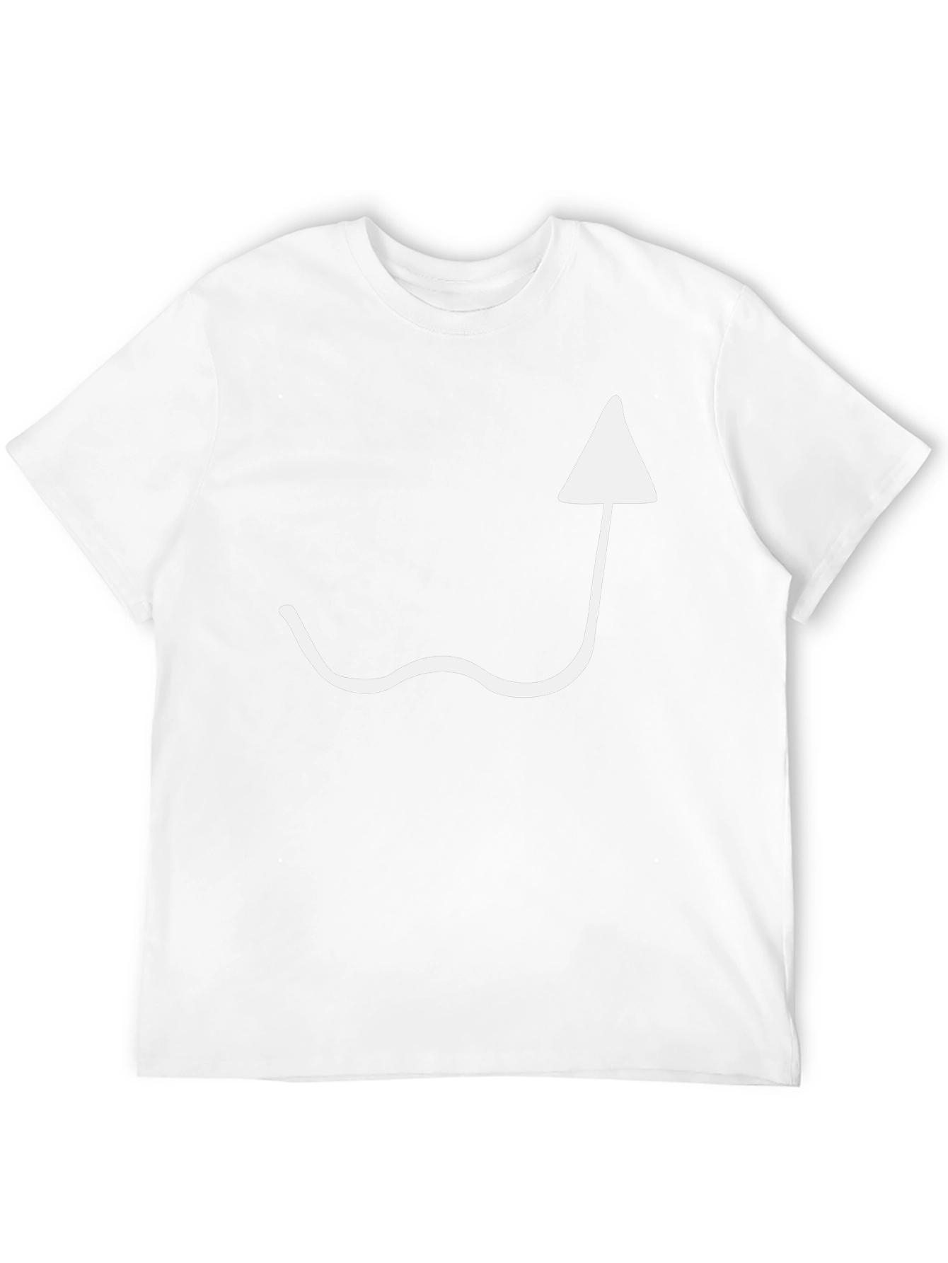 Black T-Shirt with White Arrow Design