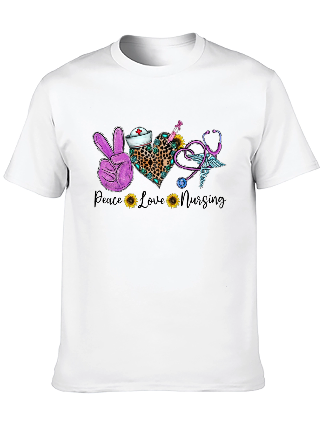 Peace Love Nursing T-Shirt - Nurse Appreciation Tee