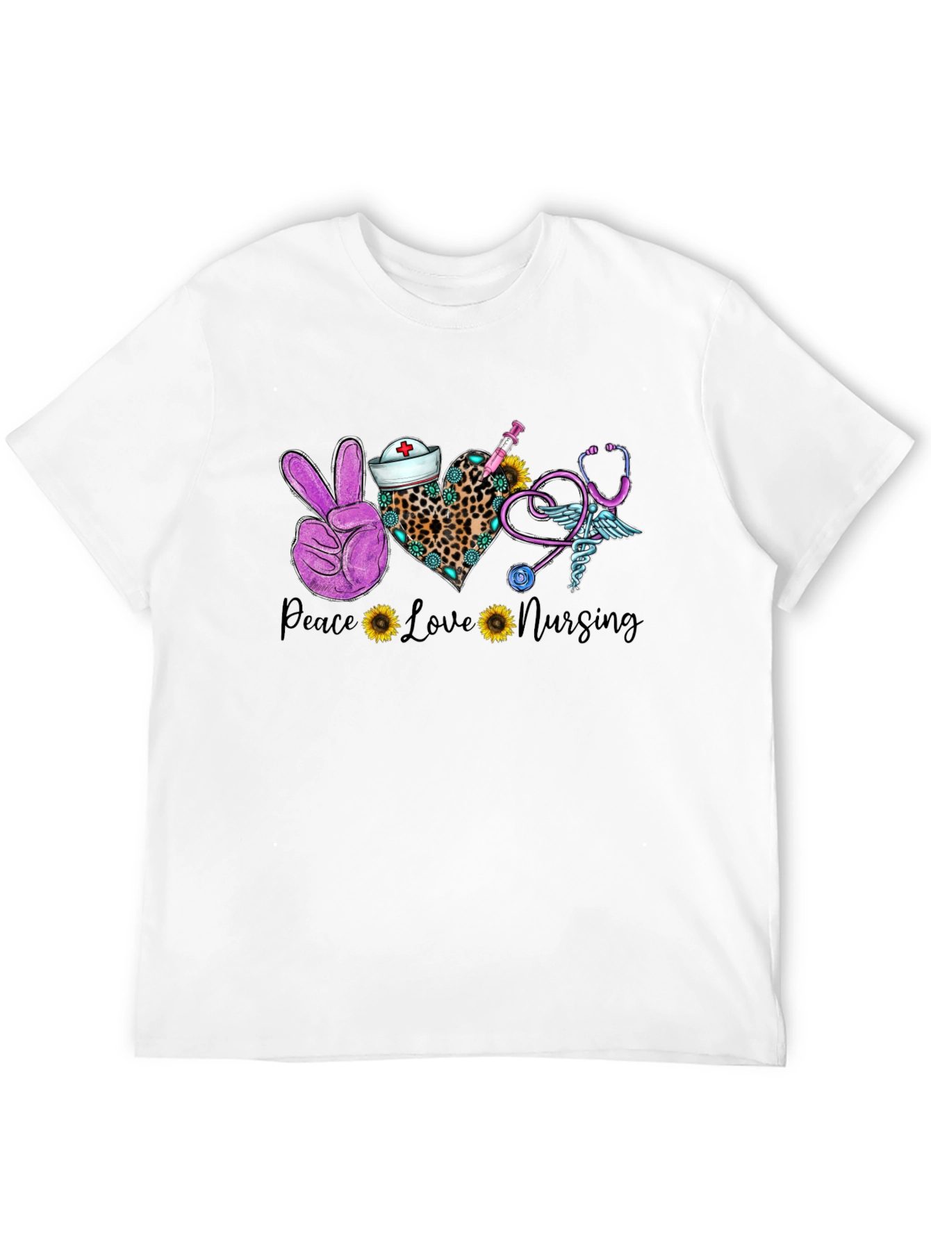 Peace Love Nursing T-Shirt - Nurse Appreciation Tee