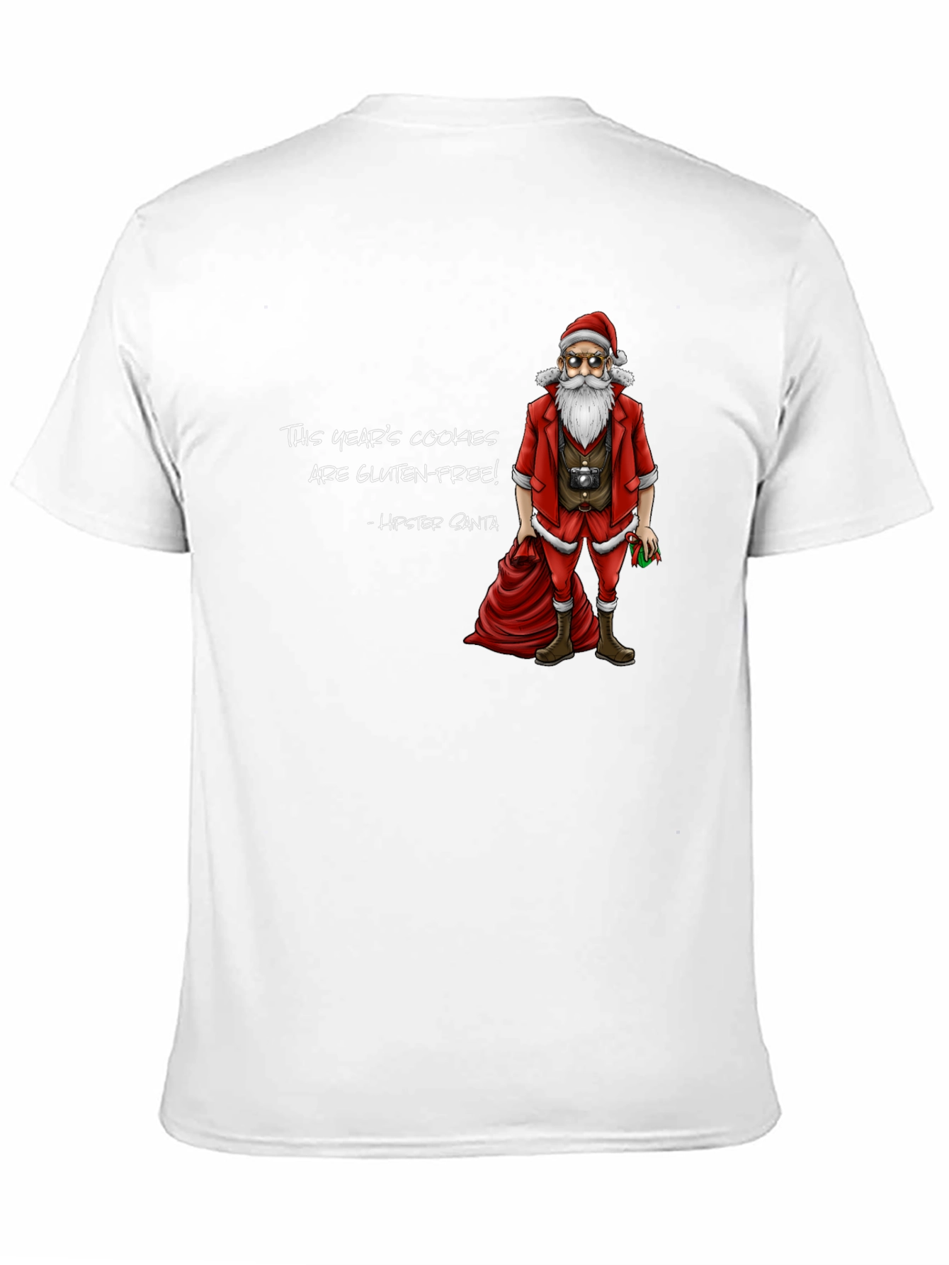 Hipster Santa Gluten-Free Cookies T-Shirt