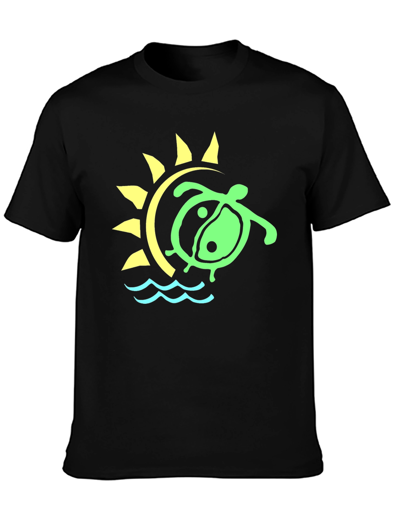 Turtle Sun Graphic Tee - Casual Style