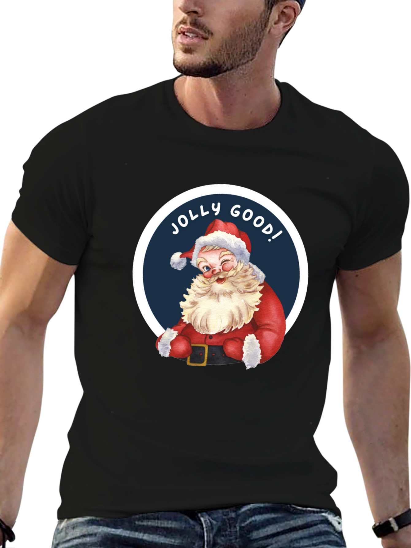 Jolly Good! Santa Graphic T-Shirt