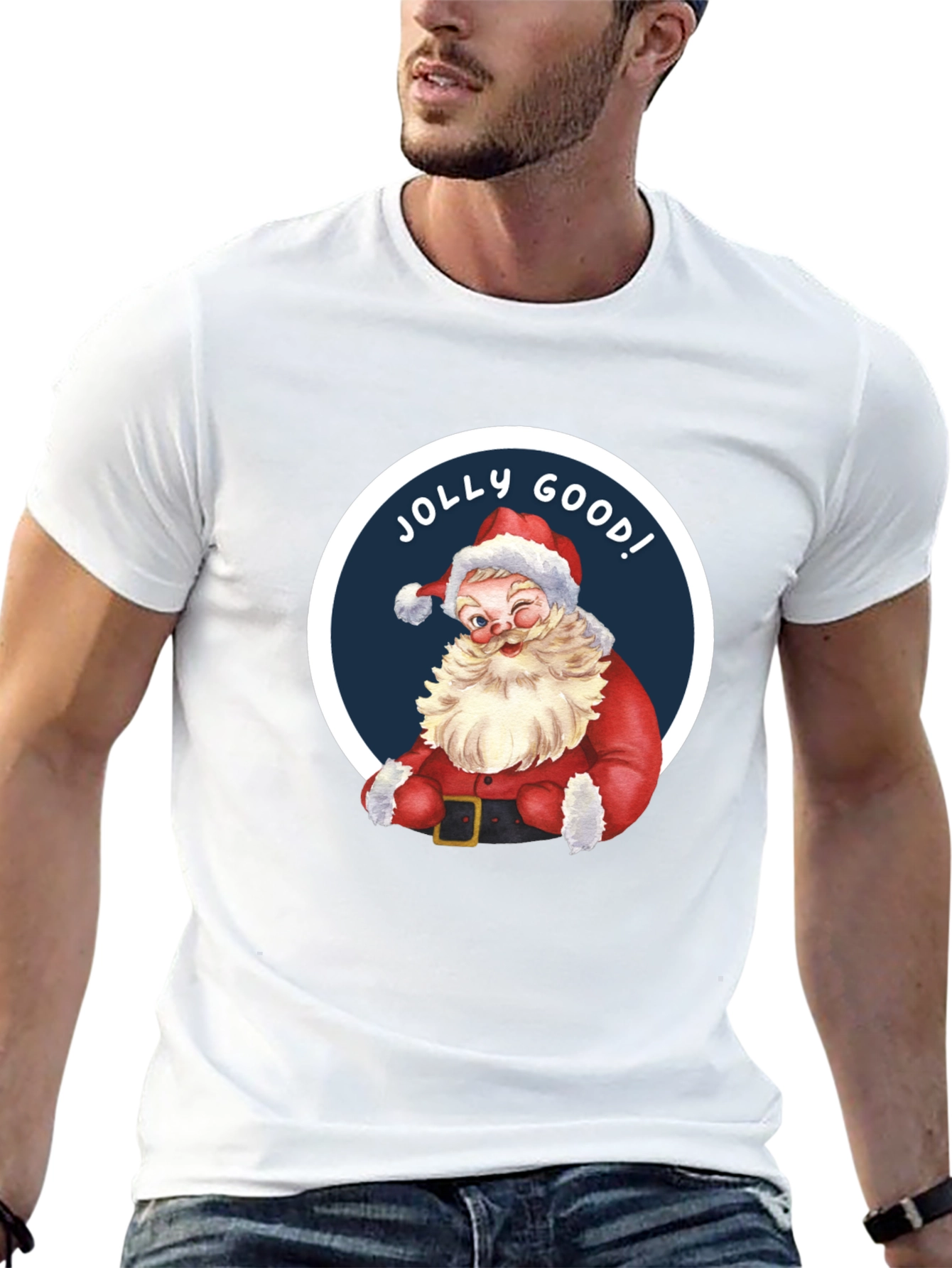 Jolly Good! Santa Graphic T-Shirt