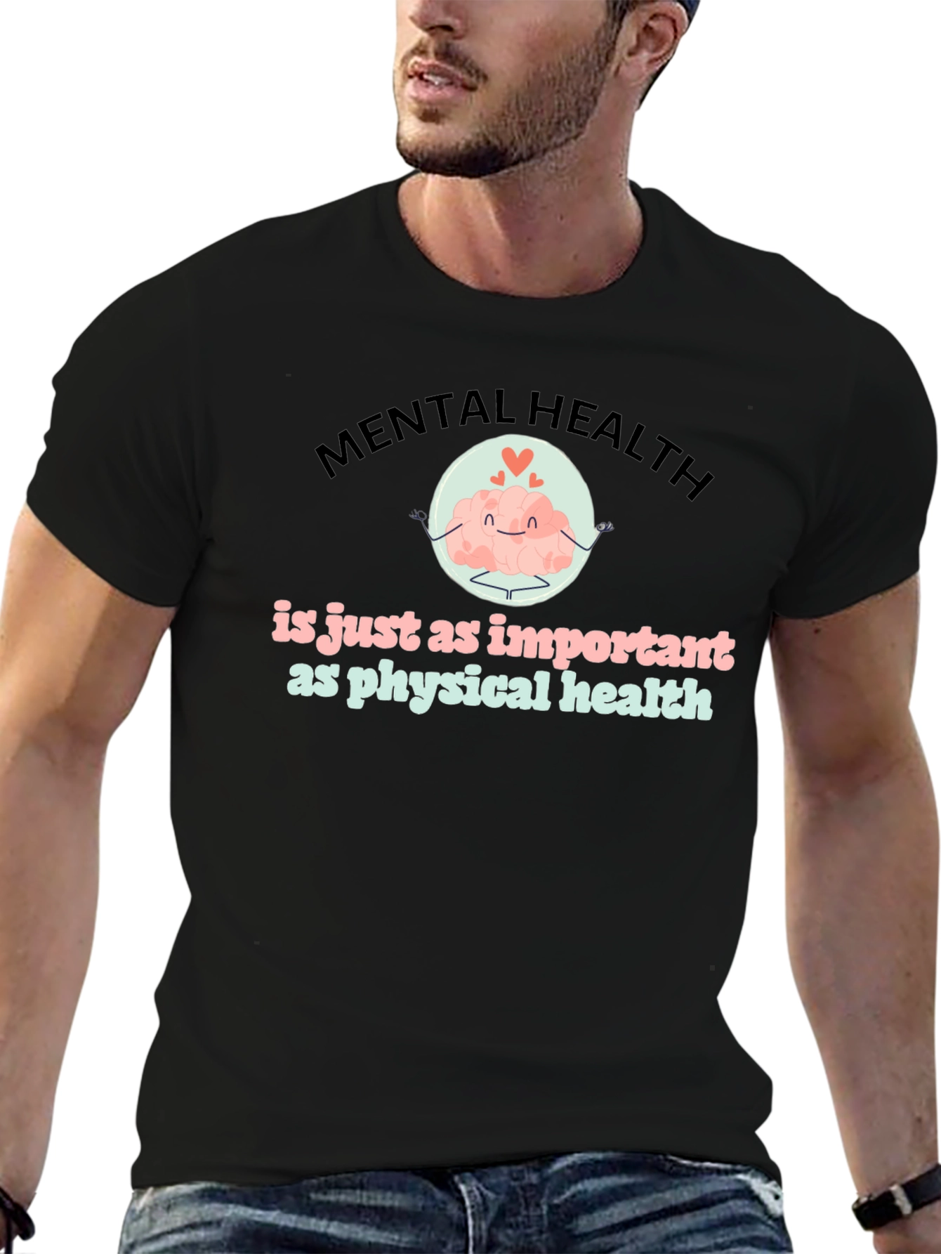 Mental Health Matters T-Shirt Brain Cartoon Design
