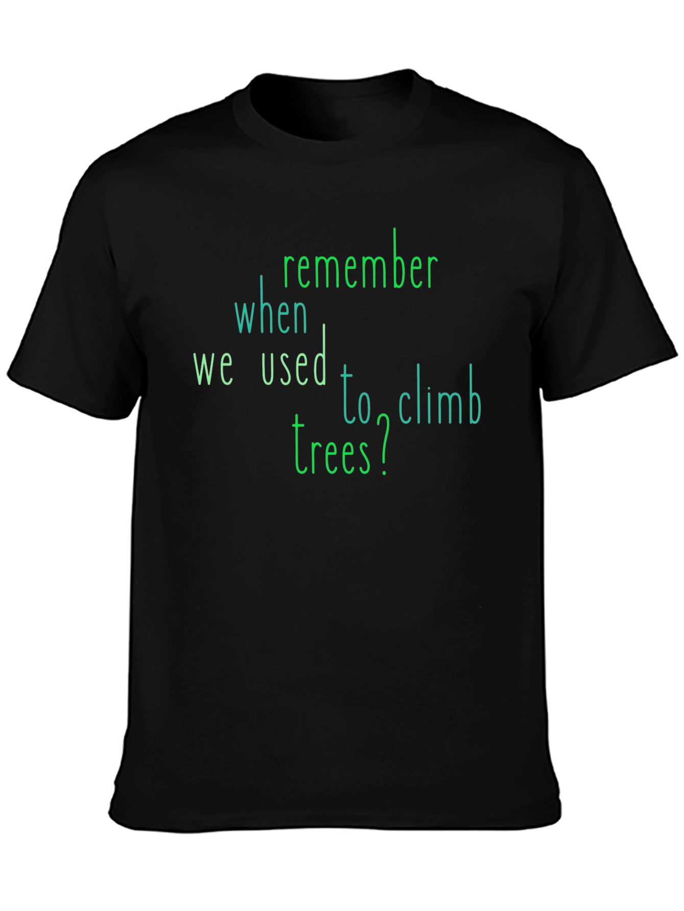 Remember Trees Graphic Tee - Black
