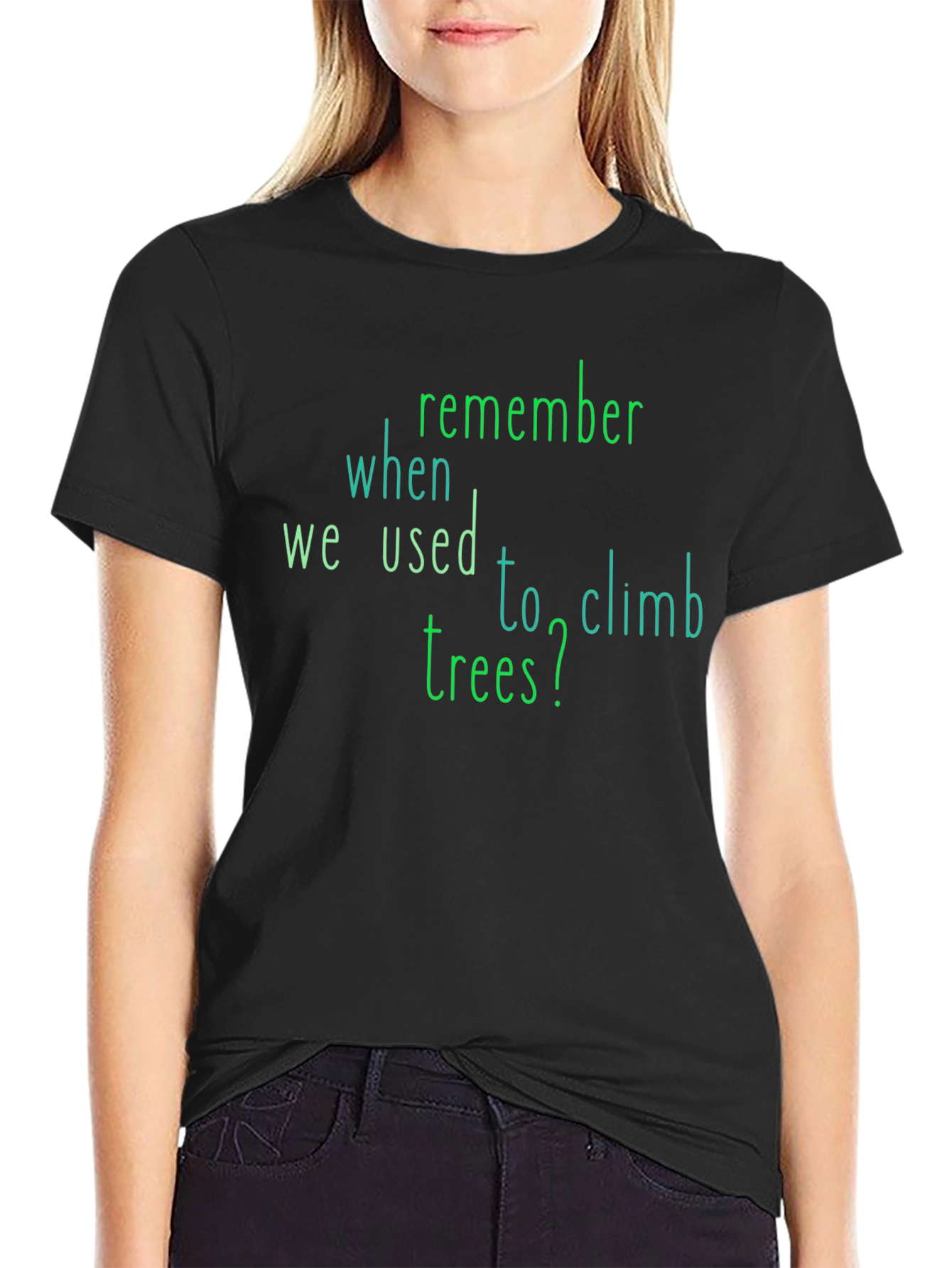 Remember Trees Graphic Tee - Black