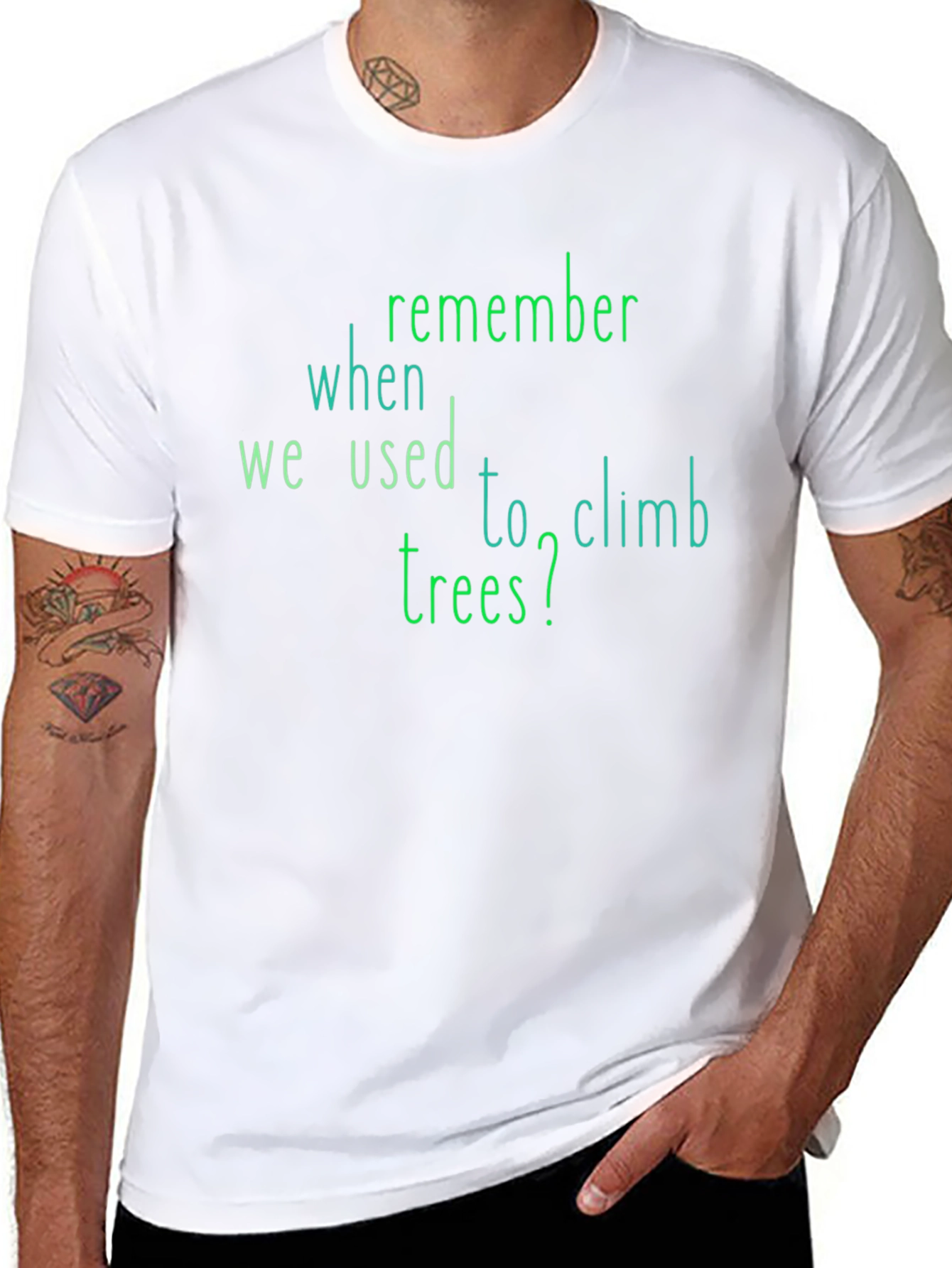 Remember Trees Graphic Tee - Black